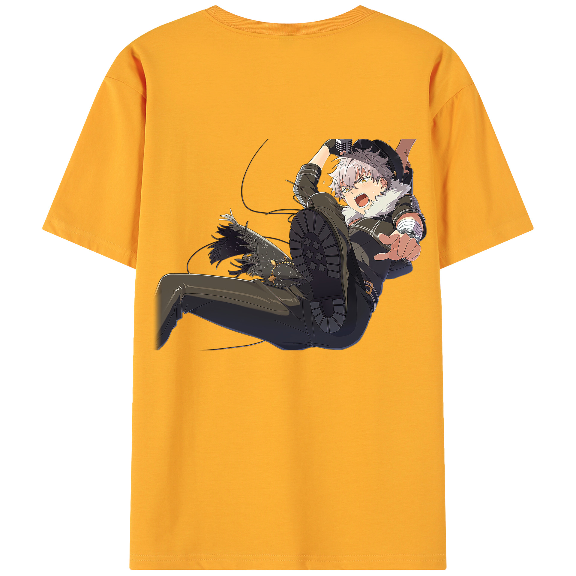 （画像用） あんさんぶるスターズ! Ensemble Stars 綿100％ メンズ半袖Tシャツ（バックプリント） 通気性