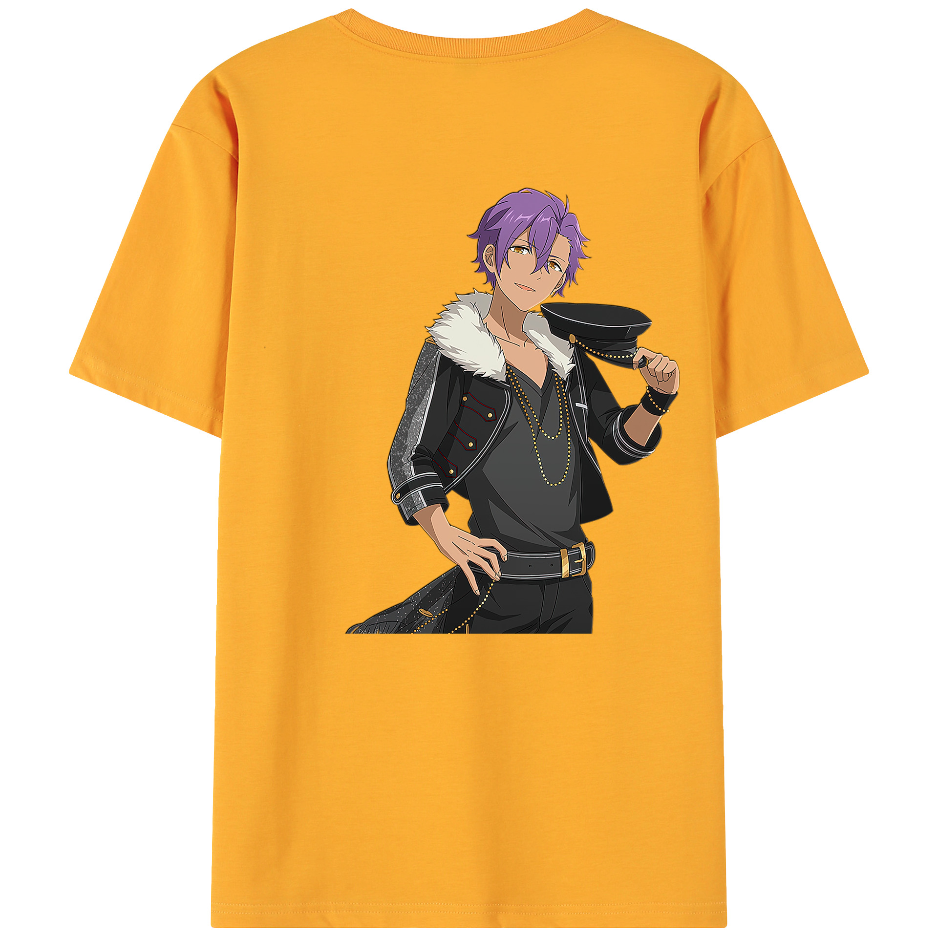（画像用） あんさんぶるスターズ! Ensemble Stars 綿100％ メンズ半袖Tシャツ（バックプリント） 通気性