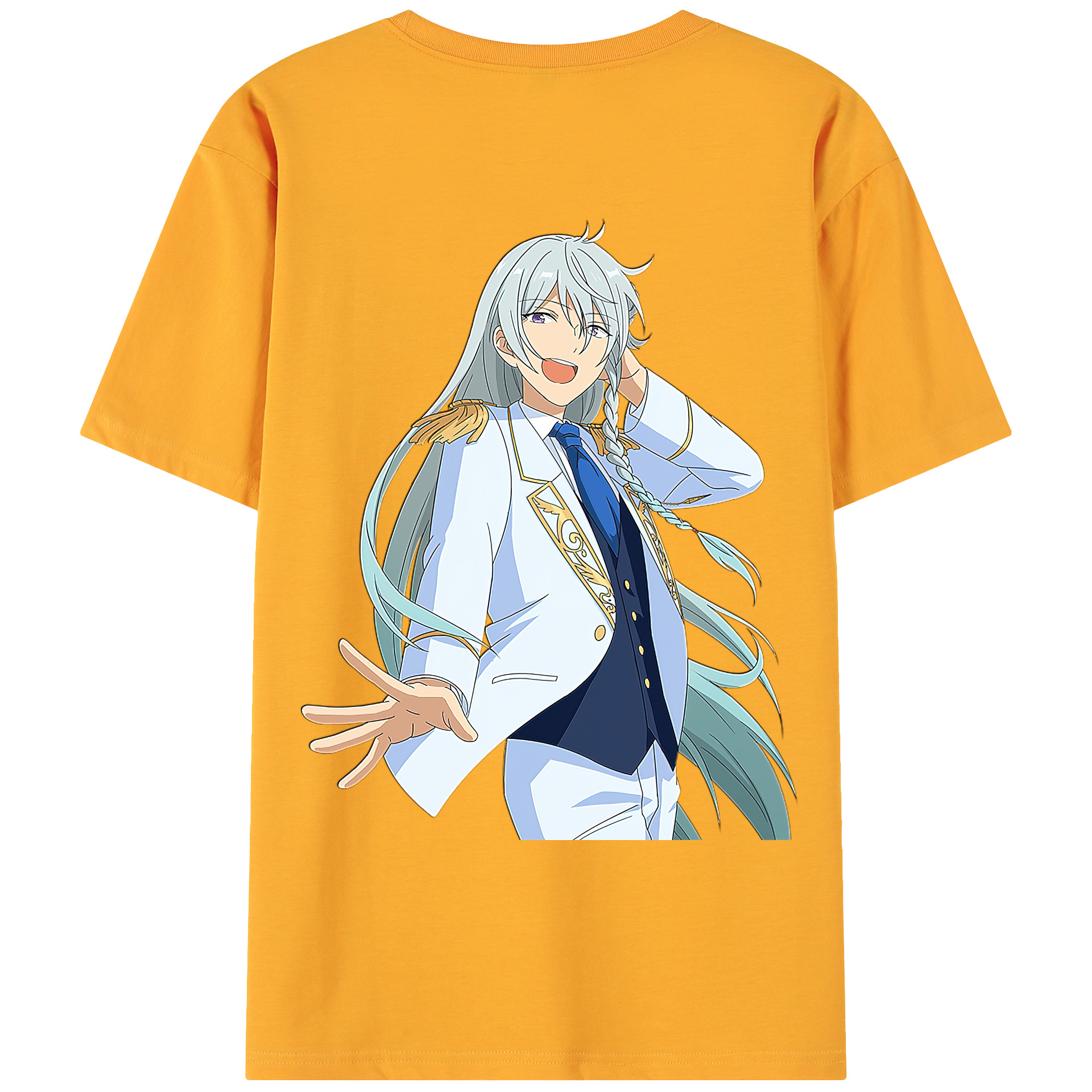 （画像用） あんさんぶるスターズ! Ensemble Stars 綿100％ メンズ半袖Tシャツ（バックプリント） 通気性