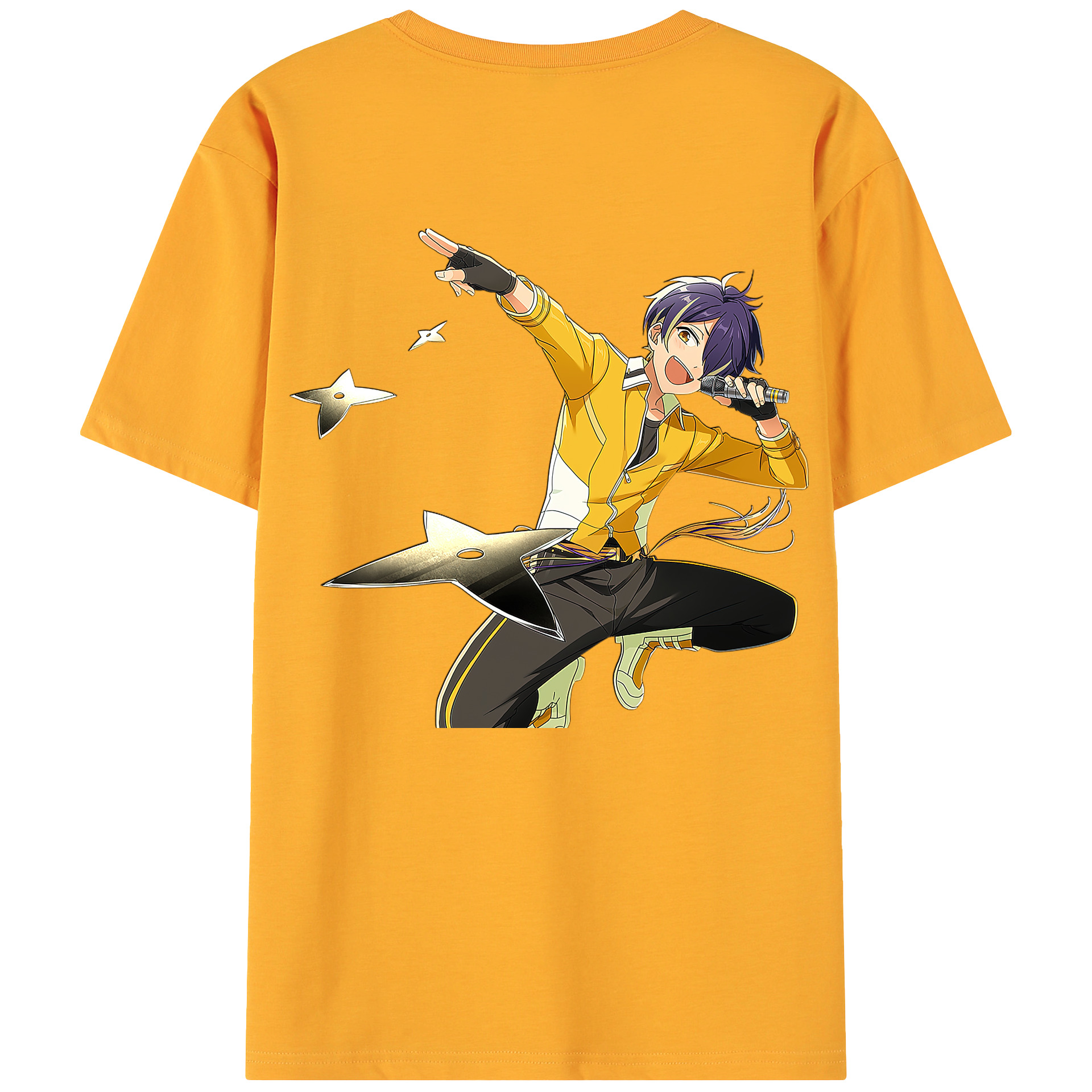 （画像用） あんさんぶるスターズ! Ensemble Stars 綿100％ メンズ半袖Tシャツ（バックプリント） 通気性