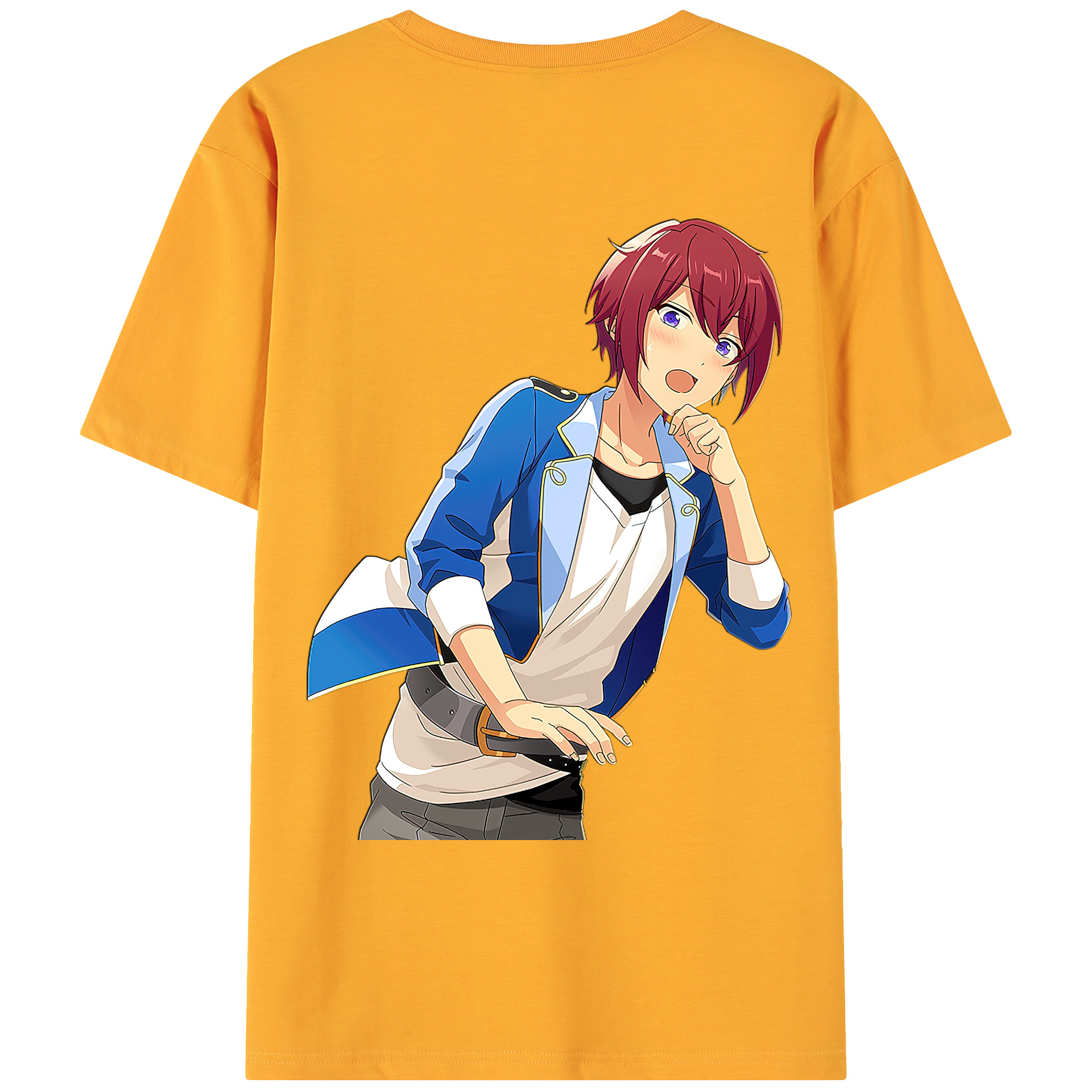 （画像用） あんさんぶるスターズ! Ensemble Stars 綿100％ メンズ半袖Tシャツ（バックプリント） 通気性