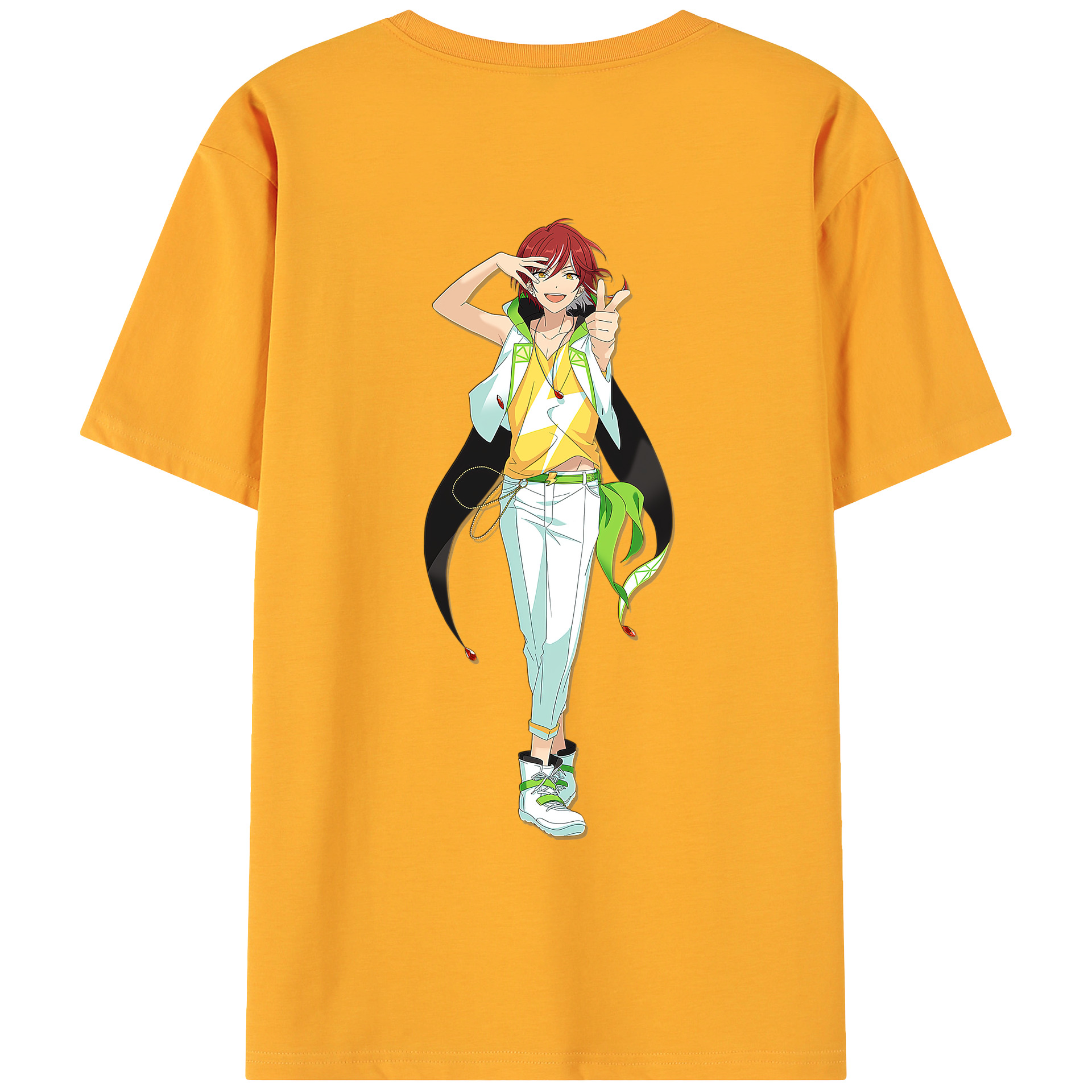 （画像用） あんさんぶるスターズ! Ensemble Stars 綿100％ メンズ半袖Tシャツ（バックプリント） 通気性
