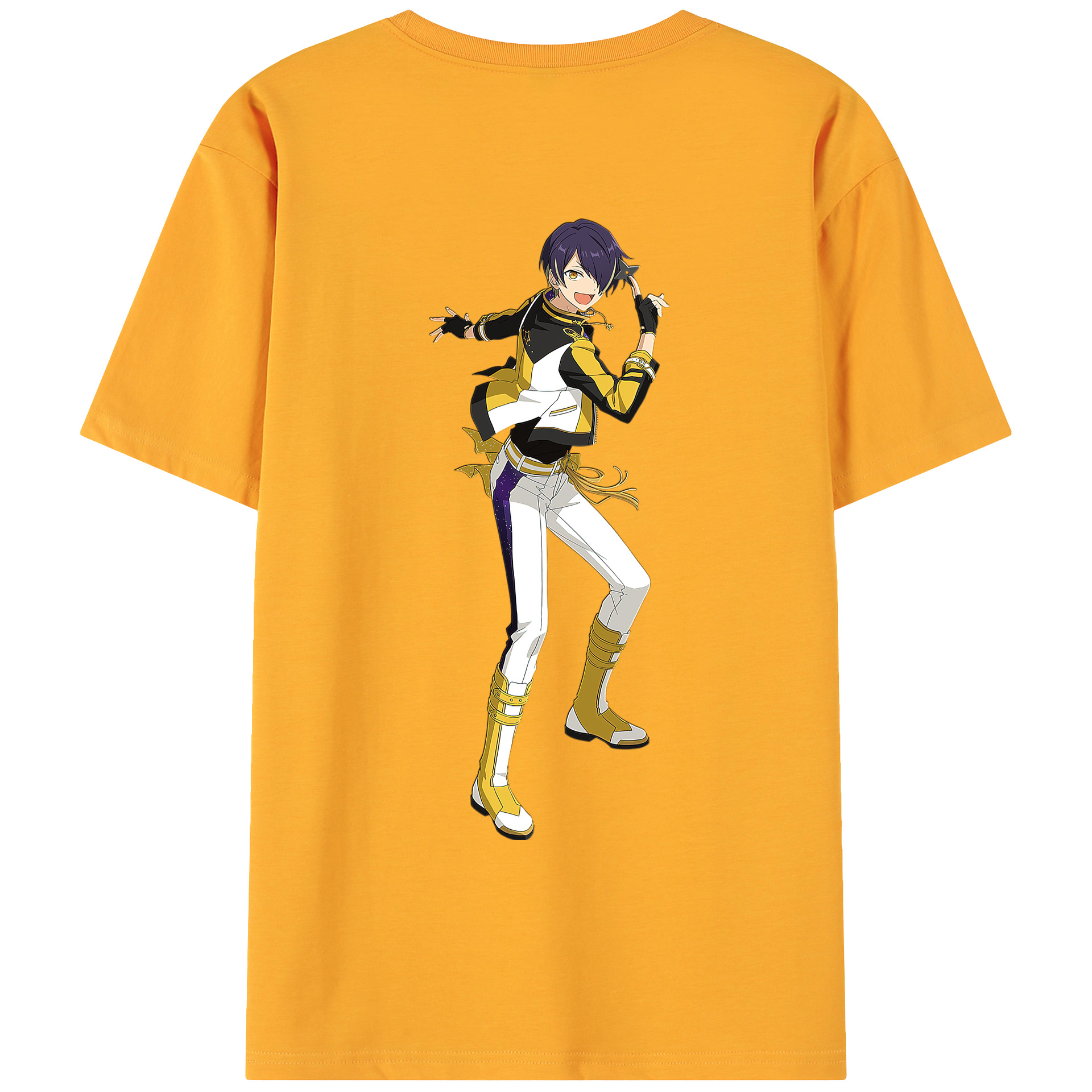 （画像用） あんさんぶるスターズ! Ensemble Stars 綿100％ メンズ半袖Tシャツ（バックプリント） 通気性