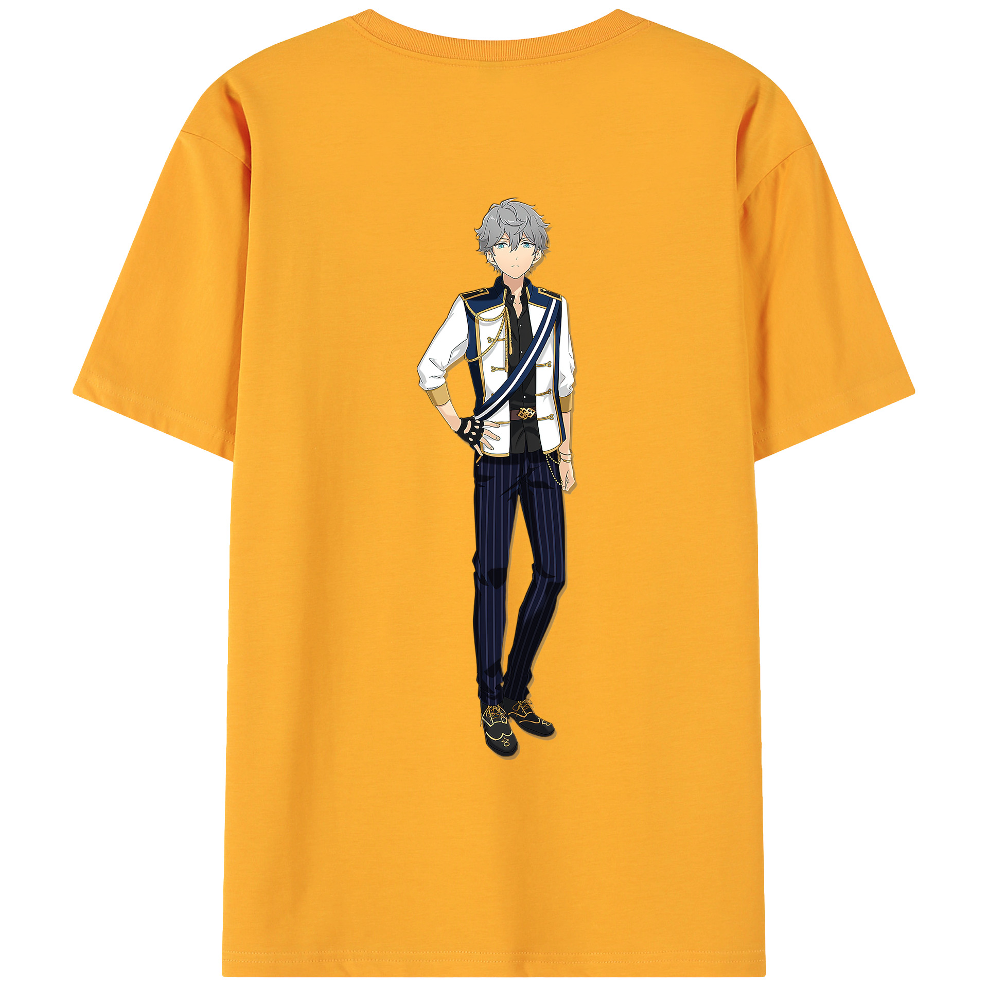 （画像用） あんさんぶるスターズ! Ensemble Stars 綿100％ メンズ半袖Tシャツ（バックプリント） 通気性