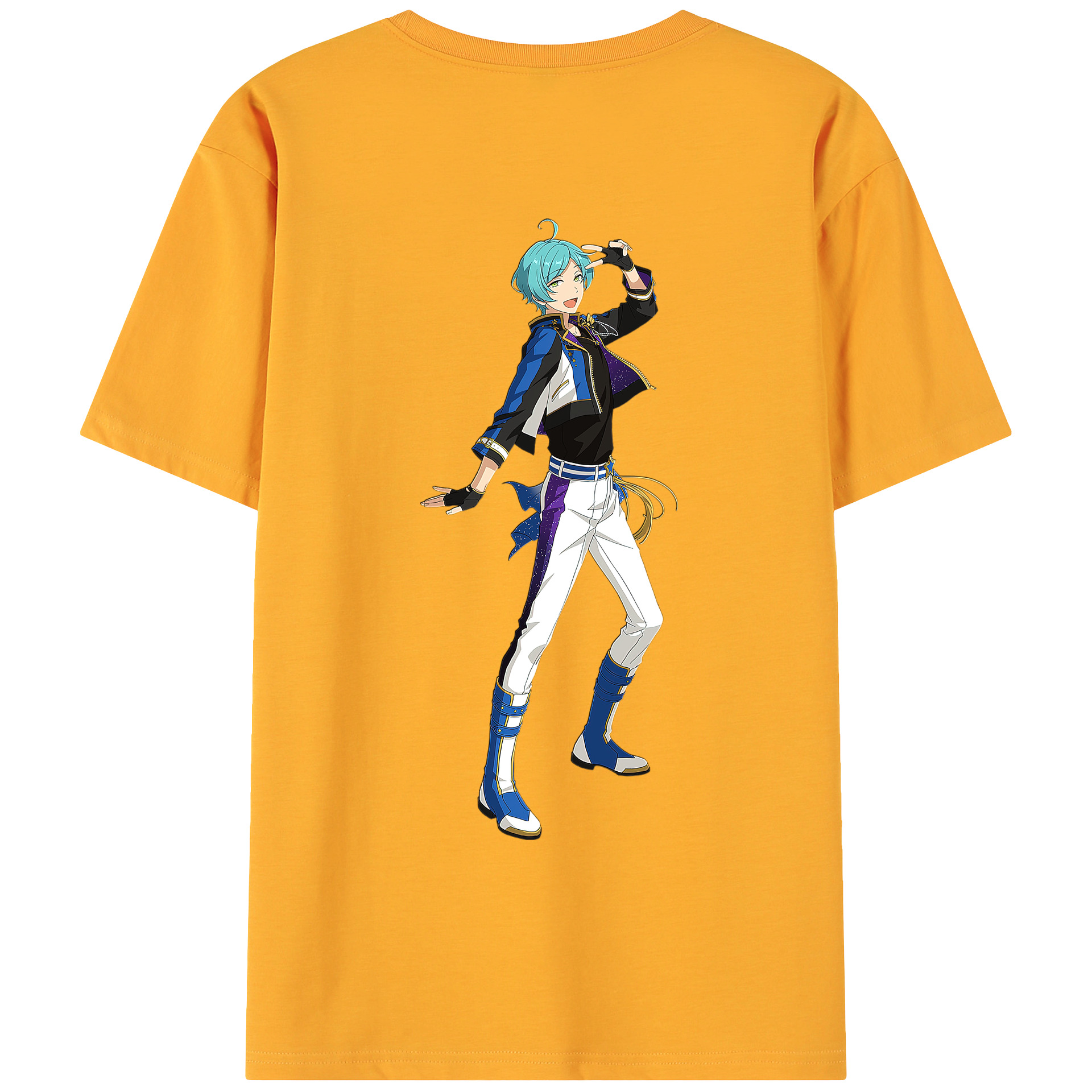 （画像用） あんさんぶるスターズ! Ensemble Stars 綿100％ メンズ半袖Tシャツ（バックプリント） 通気性