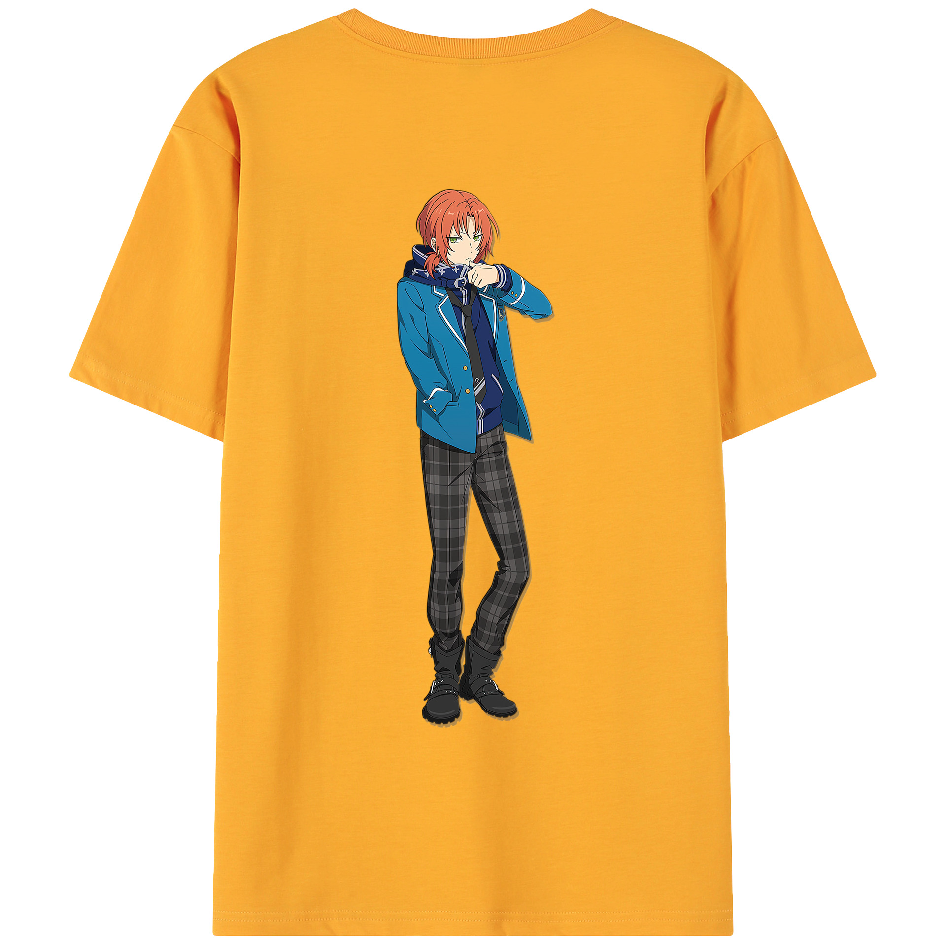 （画像用） あんさんぶるスターズ! Ensemble Stars 綿100％ メンズ半袖Tシャツ（バックプリント） 通気性