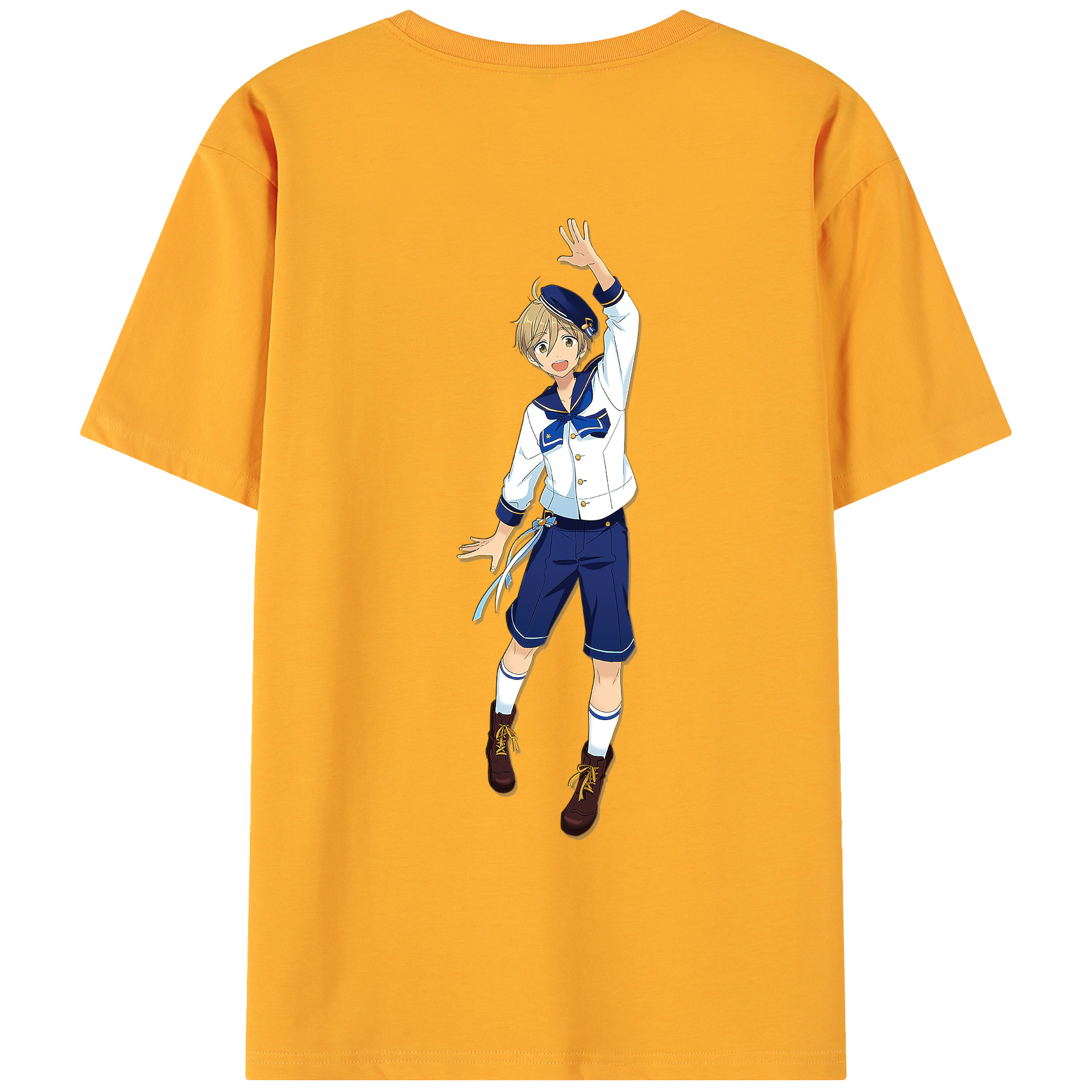 （画像用） あんさんぶるスターズ! Ensemble Stars 綿100％ メンズ半袖Tシャツ（バックプリント） 通気性