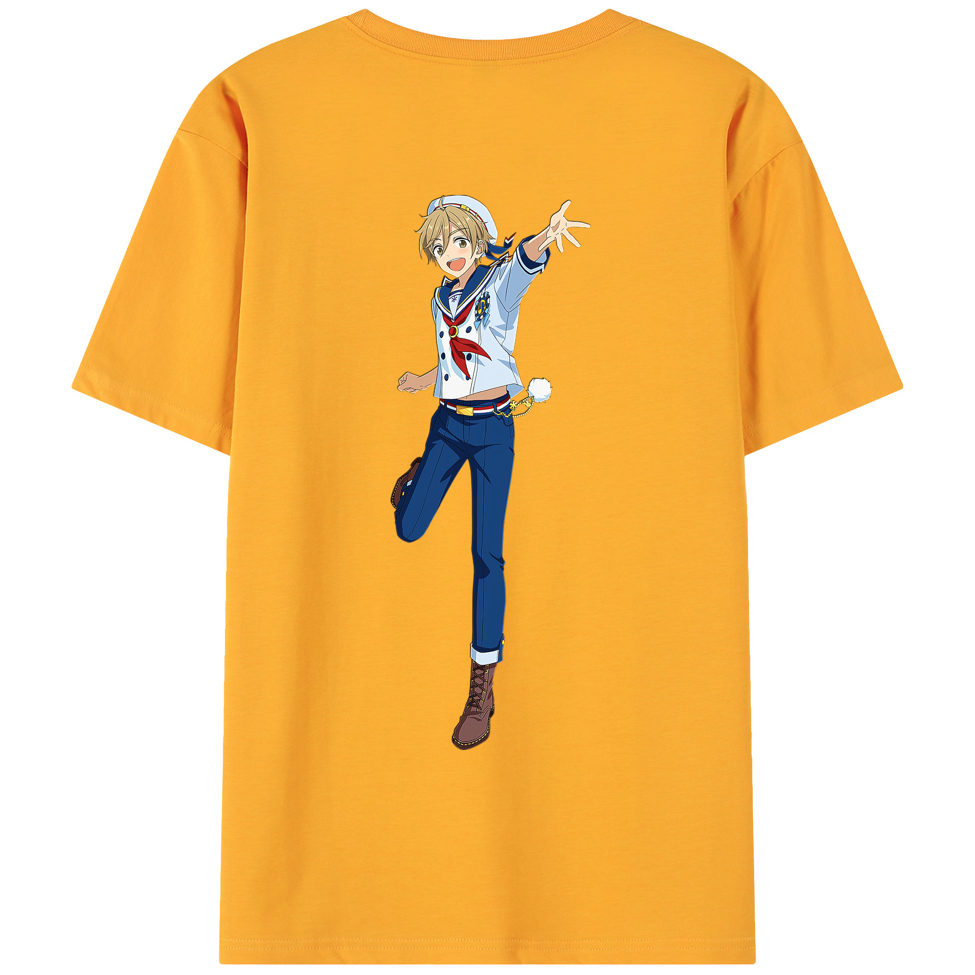 （画像用） あんさんぶるスターズ! Ensemble Stars 綿100％ メンズ半袖Tシャツ（バックプリント） 通気性