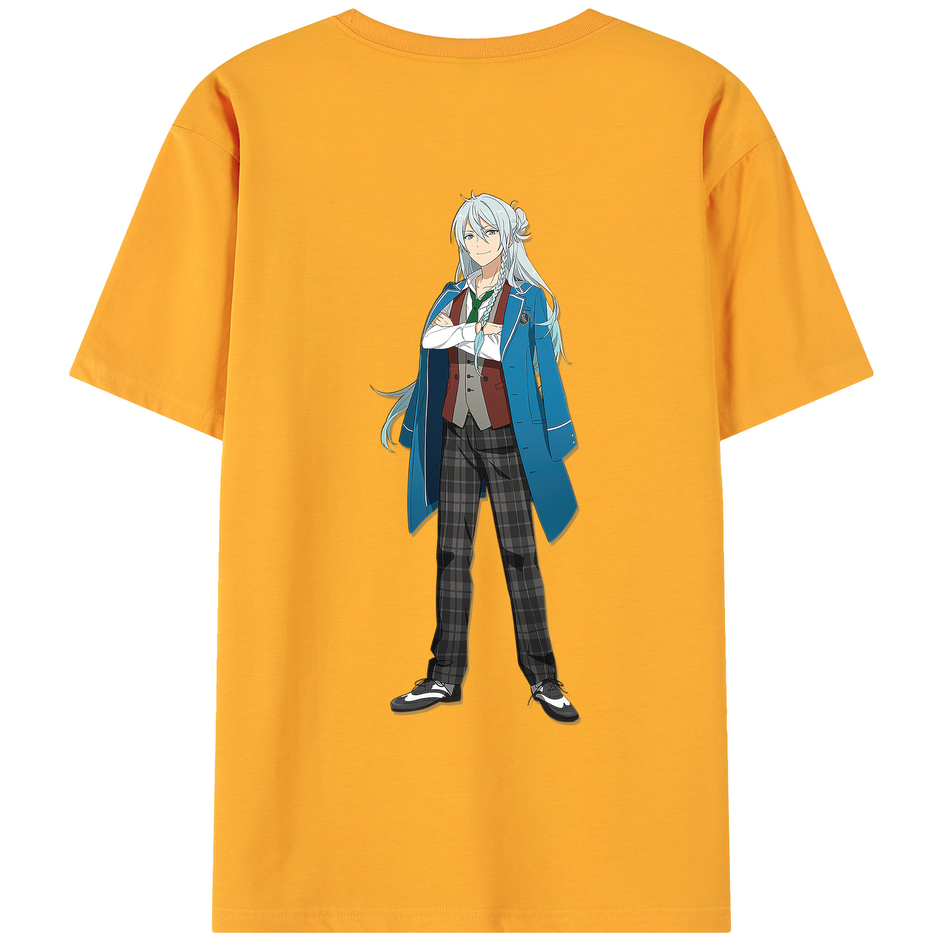 （画像用） あんさんぶるスターズ! Ensemble Stars 綿100％ メンズ半袖Tシャツ（バックプリント） 通気性