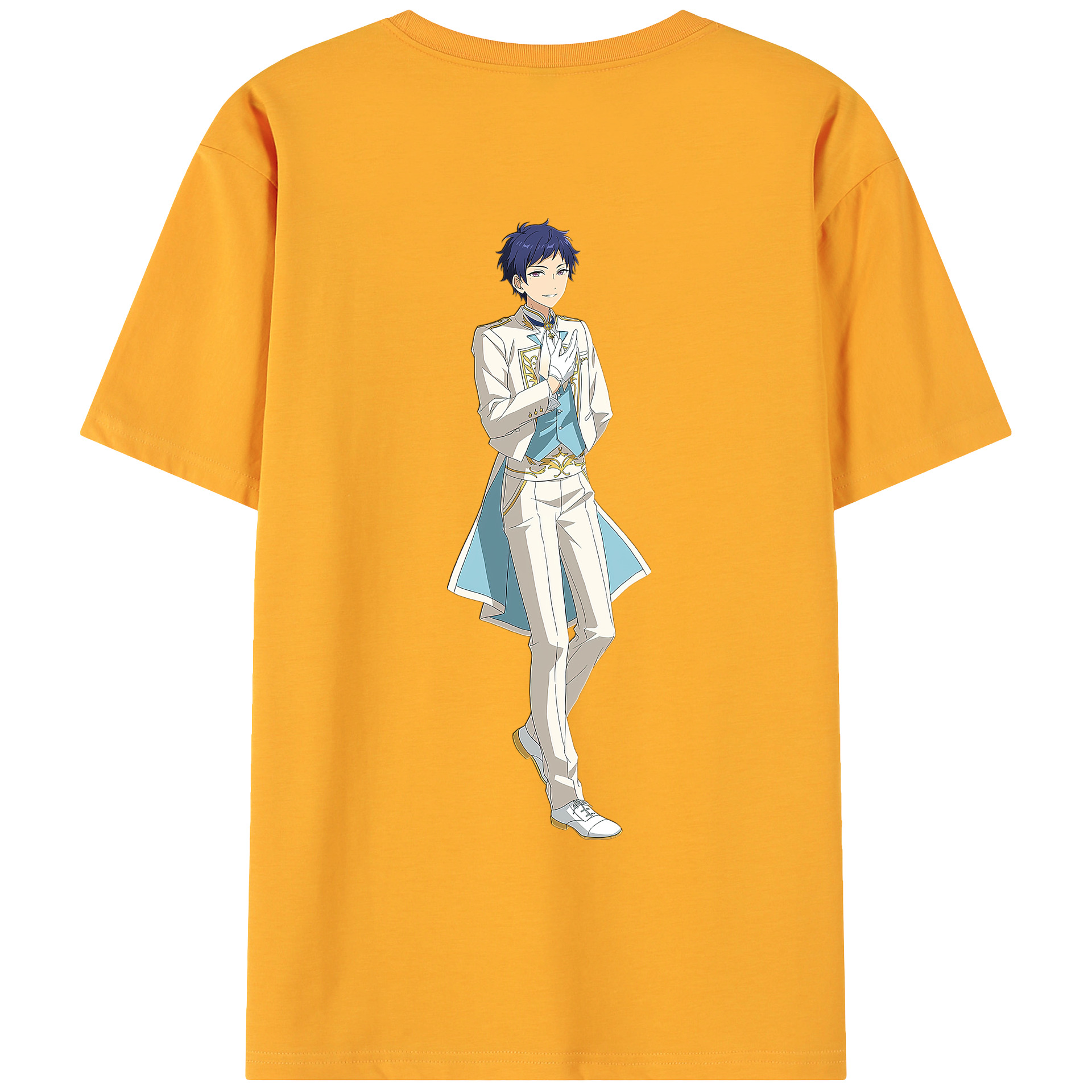 （画像用） あんさんぶるスターズ! Ensemble Stars 綿100％ メンズ半袖Tシャツ（バックプリント） 通気性