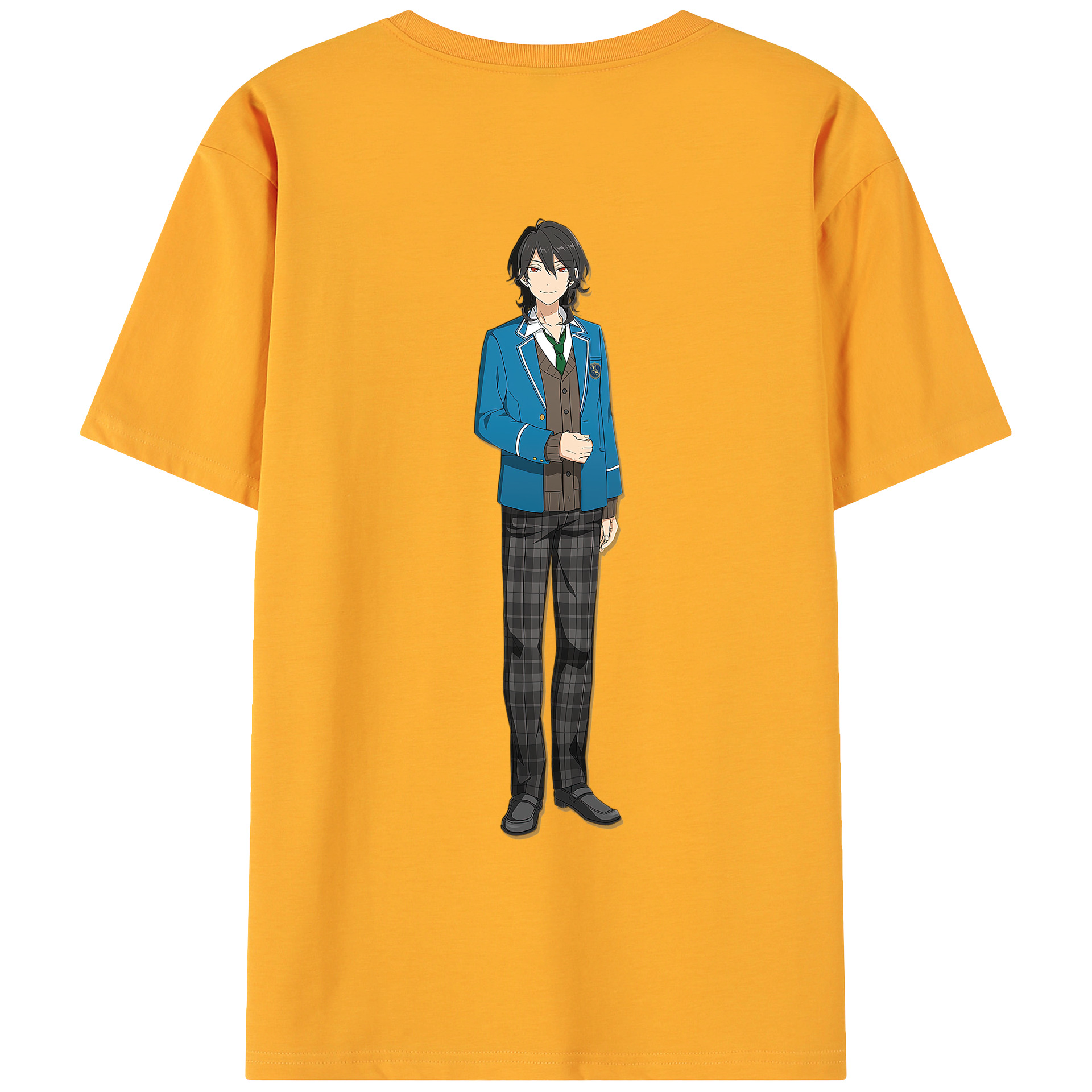 （画像用） あんさんぶるスターズ! Ensemble Stars 綿100％ メンズ半袖Tシャツ（バックプリント） 通気性