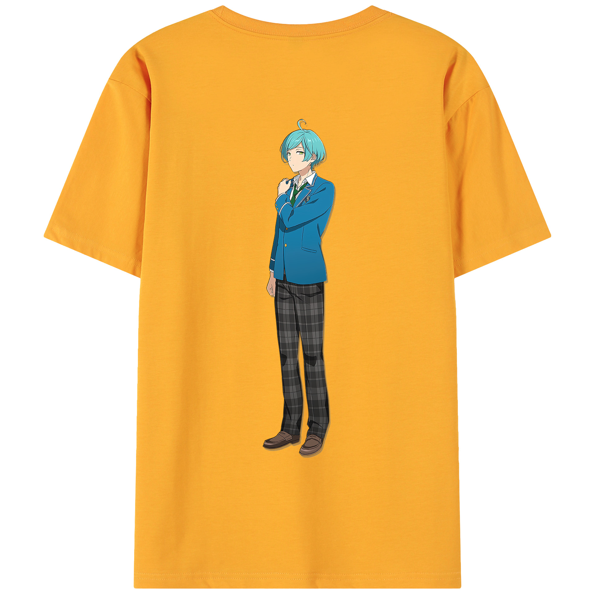 （画像用） あんさんぶるスターズ! Ensemble Stars 綿100％ メンズ半袖Tシャツ（バックプリント） 通気性