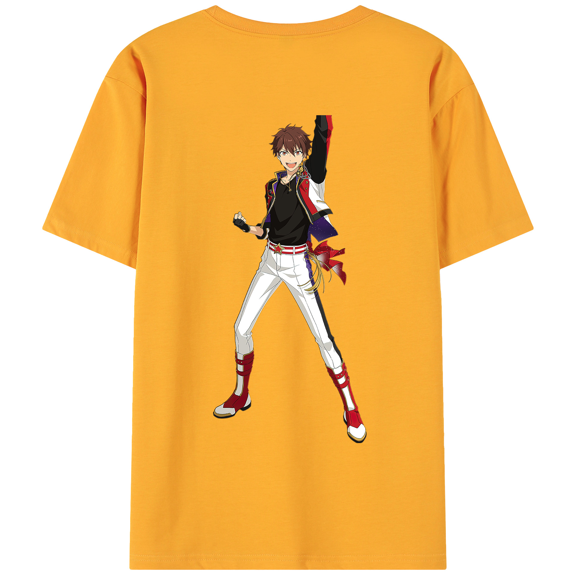 （画像用） あんさんぶるスターズ! Ensemble Stars 綿100％ メンズ半袖Tシャツ（バックプリント） 通気性