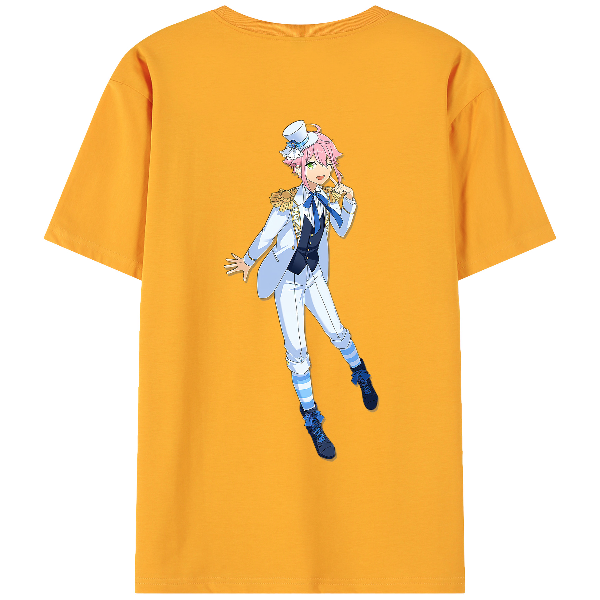 （画像用） あんさんぶるスターズ! Ensemble Stars 綿100％ メンズ半袖Tシャツ（バックプリント） 通気性