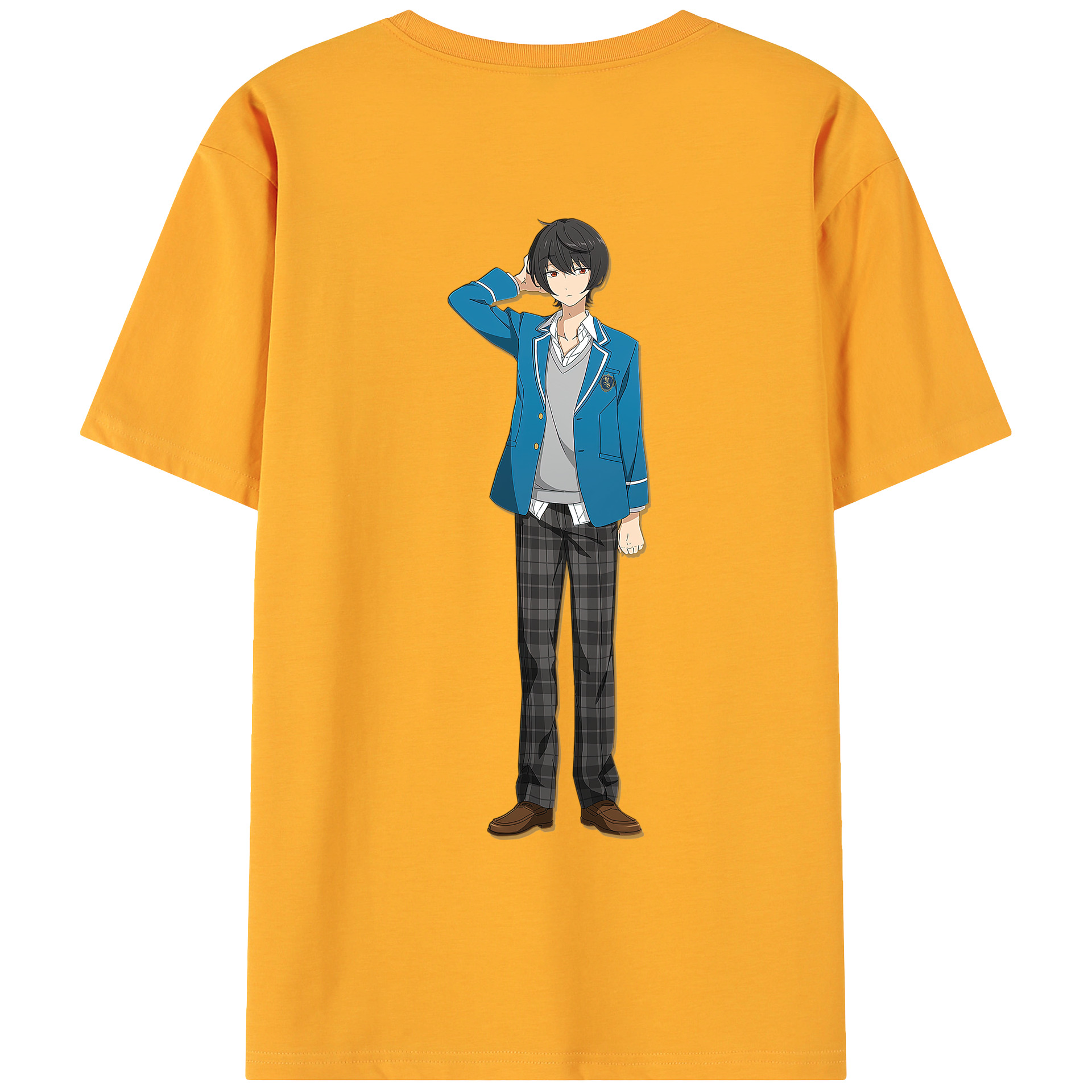 （画像用） あんさんぶるスターズ! Ensemble Stars 綿100％ メンズ半袖Tシャツ（バックプリント） 通気性