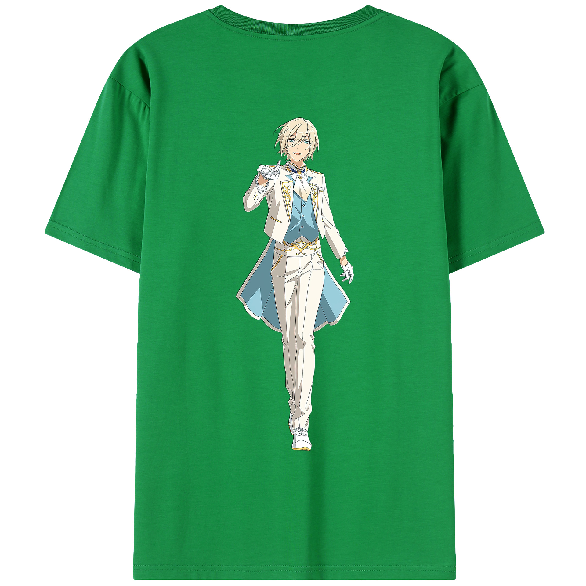 （画像用） あんさんぶるスターズ! Ensemble Stars 綿100％ メンズ半袖Tシャツ（バックプリント） 通気性