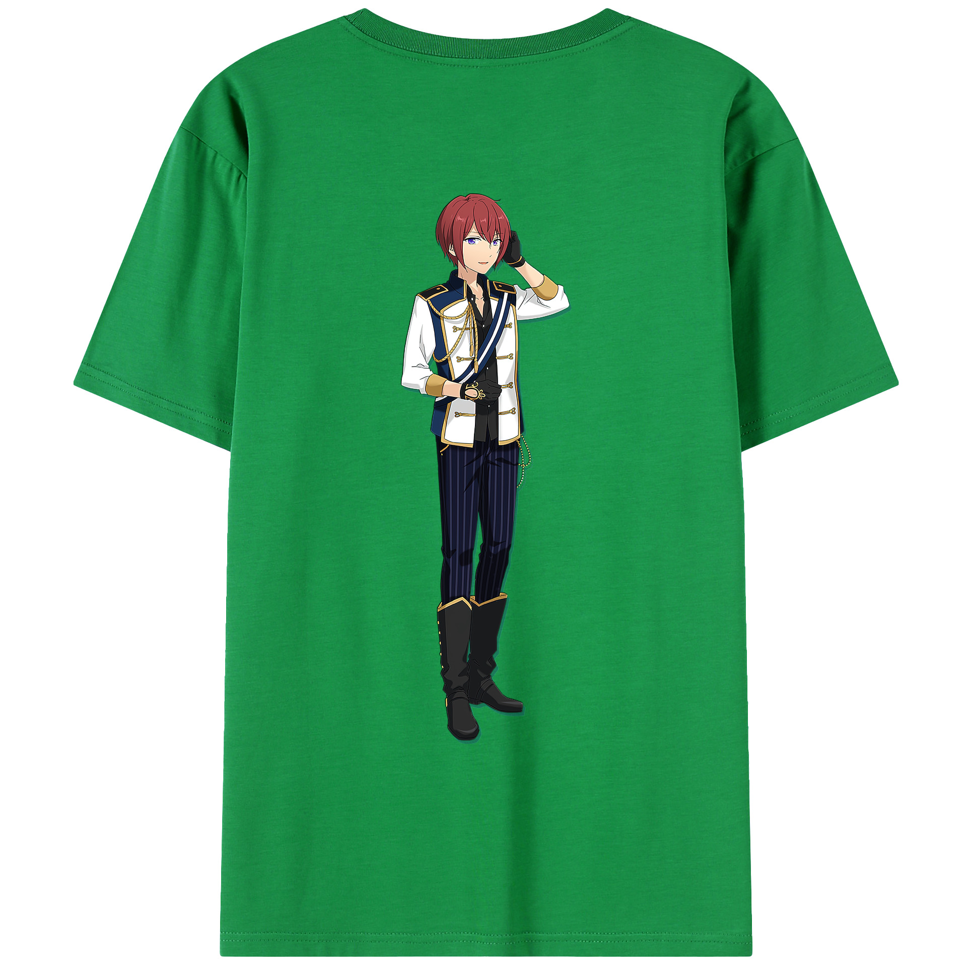 （画像用） あんさんぶるスターズ! Ensemble Stars 綿100％ メンズ半袖Tシャツ（バックプリント） 通気性