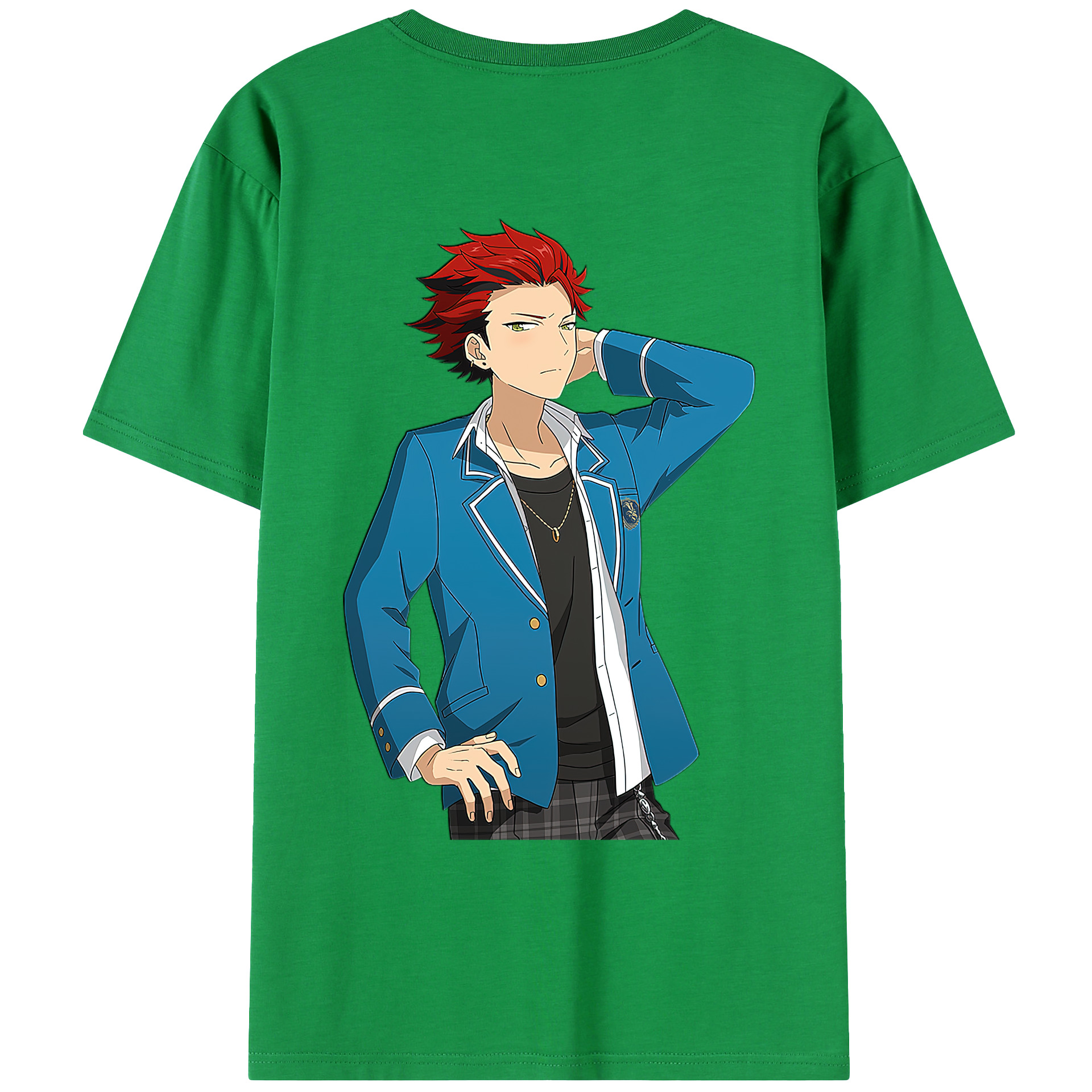（画像用） あんさんぶるスターズ! Ensemble Stars 綿100％ メンズ半袖Tシャツ（バックプリント） 通気性