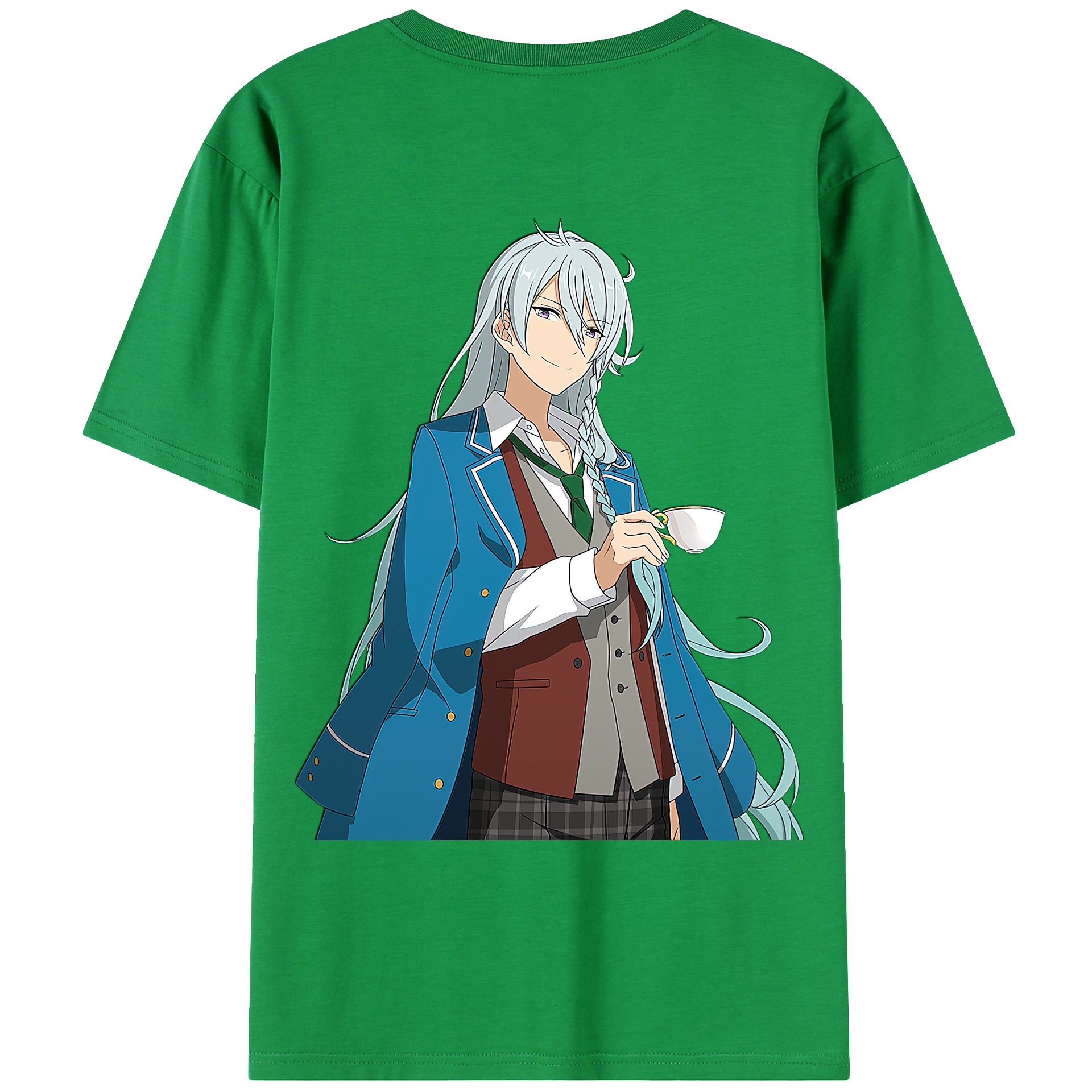 （画像用） あんさんぶるスターズ! Ensemble Stars 綿100％ メンズ半袖Tシャツ（バックプリント） 通気性