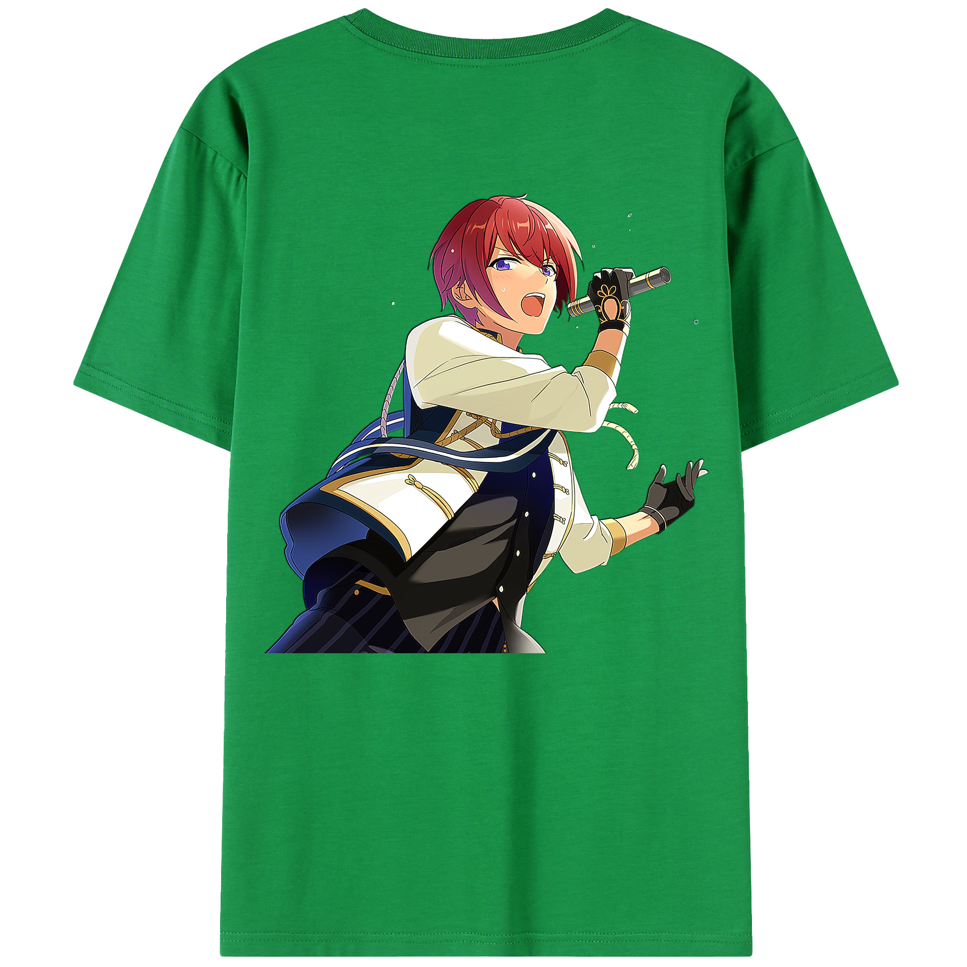 （画像用） あんさんぶるスターズ! Ensemble Stars 綿100％ メンズ半袖Tシャツ（バックプリント） 通気性