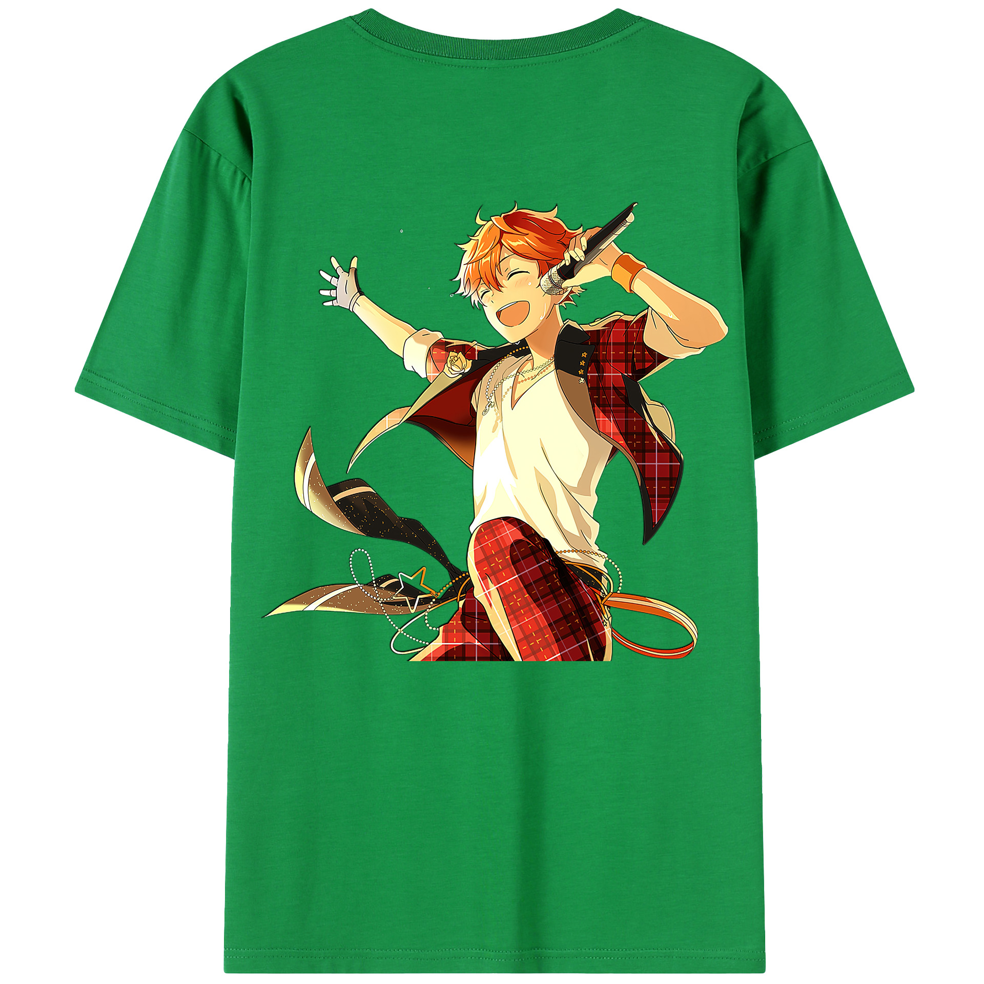 （画像用） あんさんぶるスターズ! Ensemble Stars 綿100％ メンズ半袖Tシャツ（バックプリント） 通気性