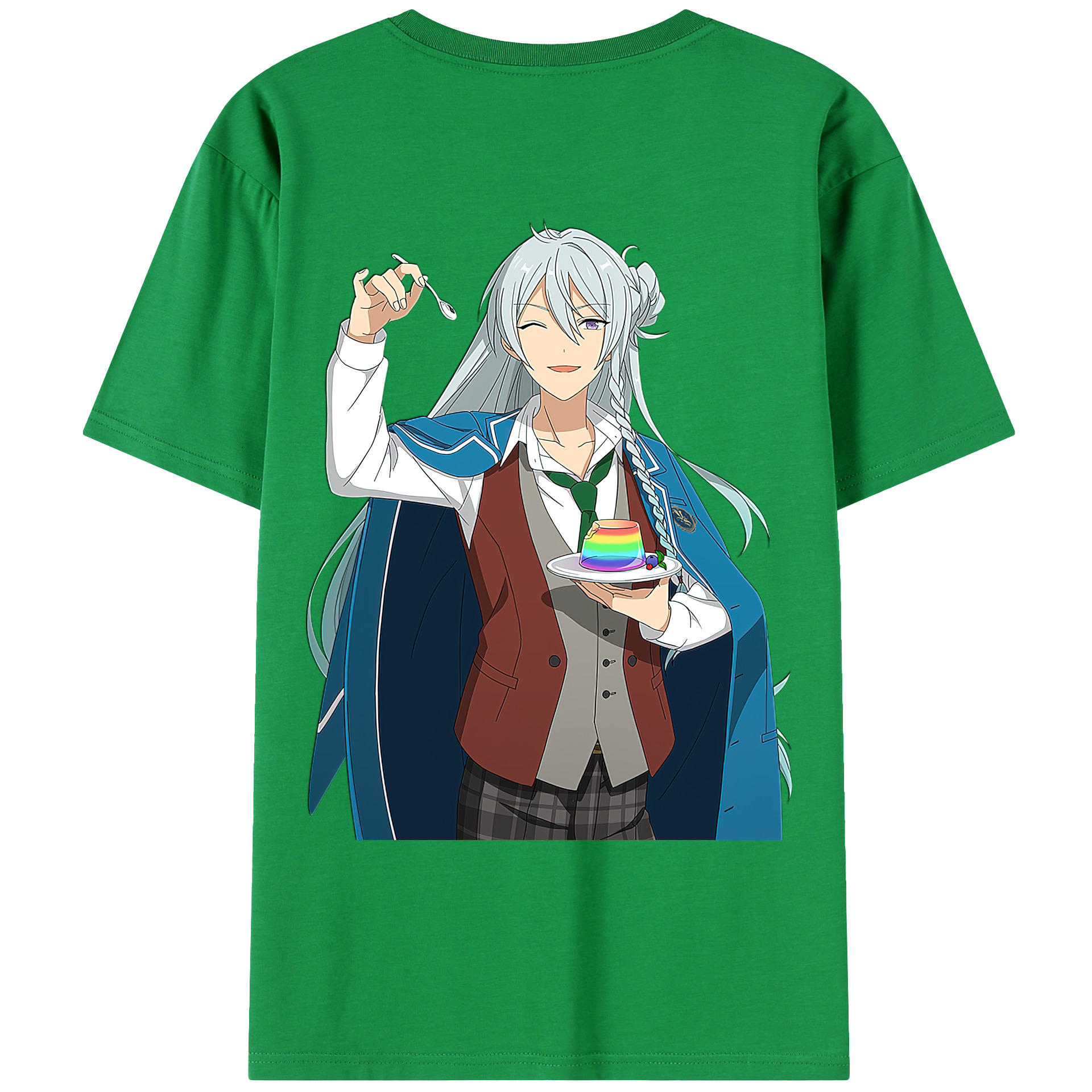 （画像用） あんさんぶるスターズ! Ensemble Stars 綿100％ メンズ半袖Tシャツ（バックプリント） 通気性