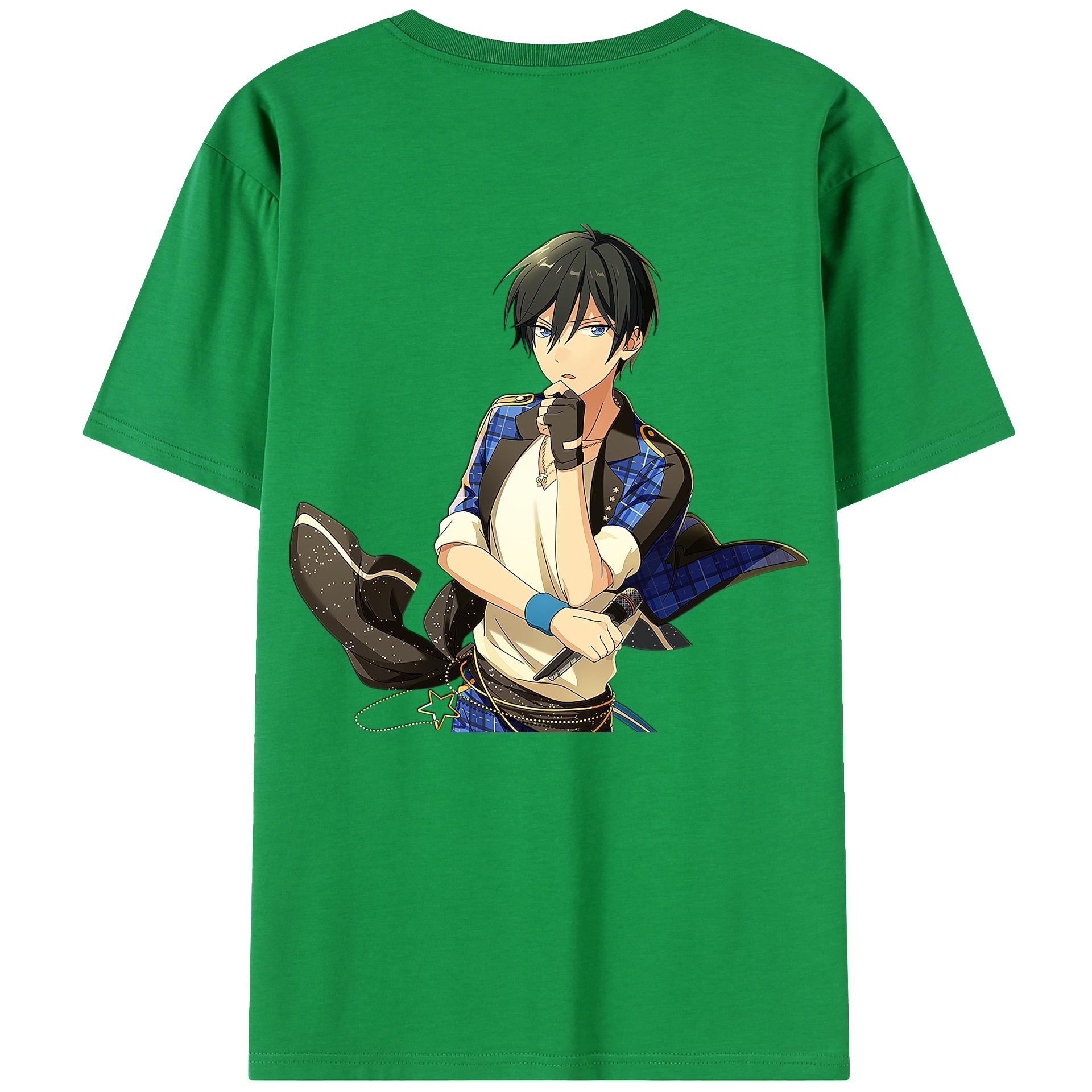 （画像用） あんさんぶるスターズ! Ensemble Stars 綿100％ メンズ半袖Tシャツ（バックプリント） 通気性