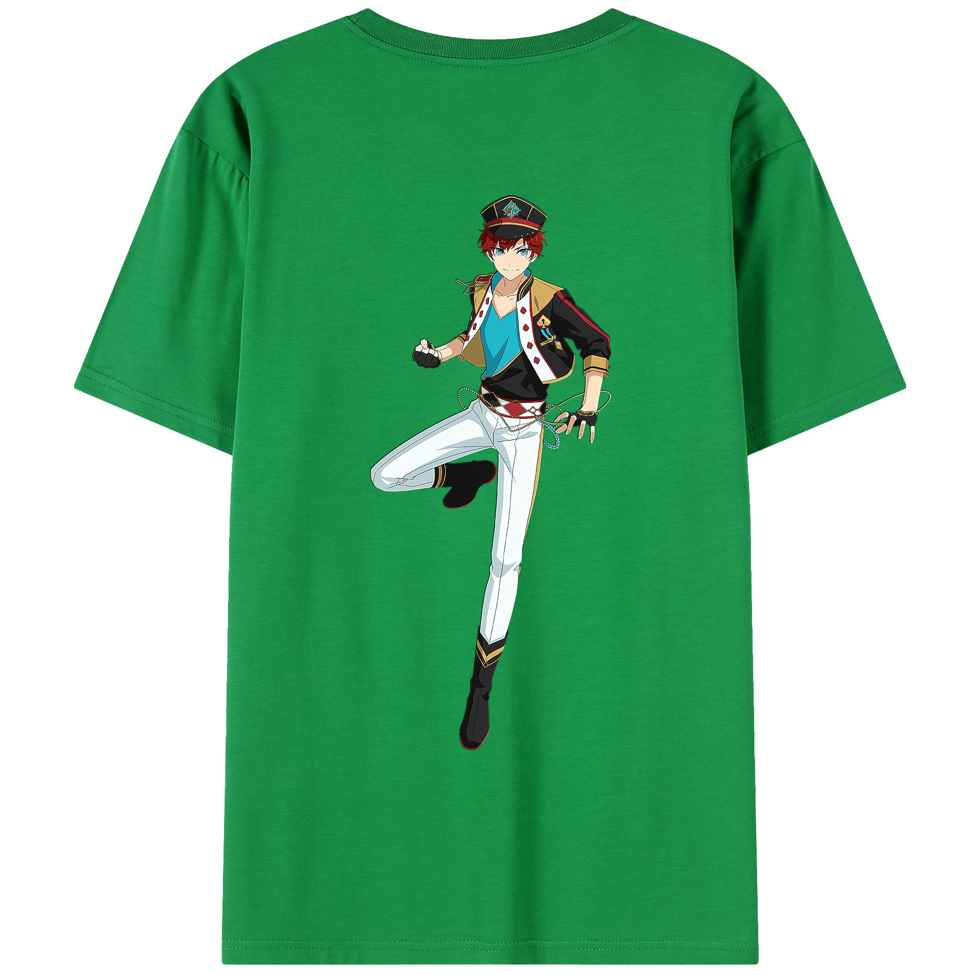 （画像用） あんさんぶるスターズ! Ensemble Stars 綿100％ メンズ半袖Tシャツ（バックプリント） 通気性