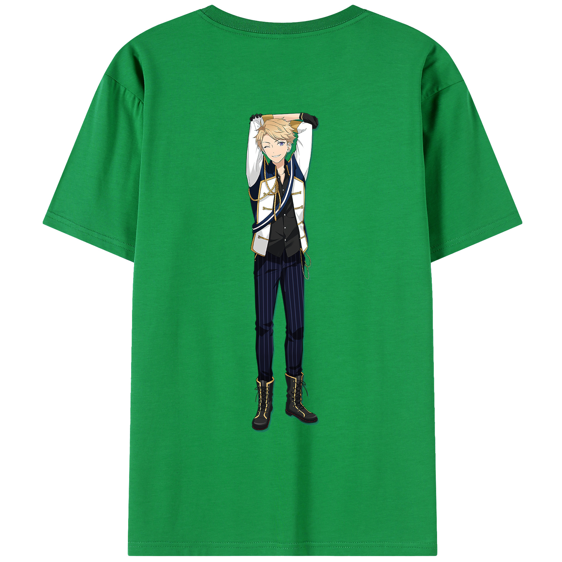 （画像用） あんさんぶるスターズ! Ensemble Stars 綿100％ メンズ半袖Tシャツ（バックプリント） 通気性