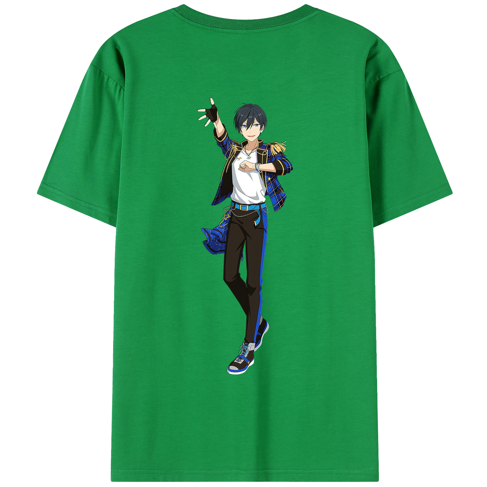 （画像用） あんさんぶるスターズ! Ensemble Stars 綿100％ メンズ半袖Tシャツ（バックプリント） 通気性
