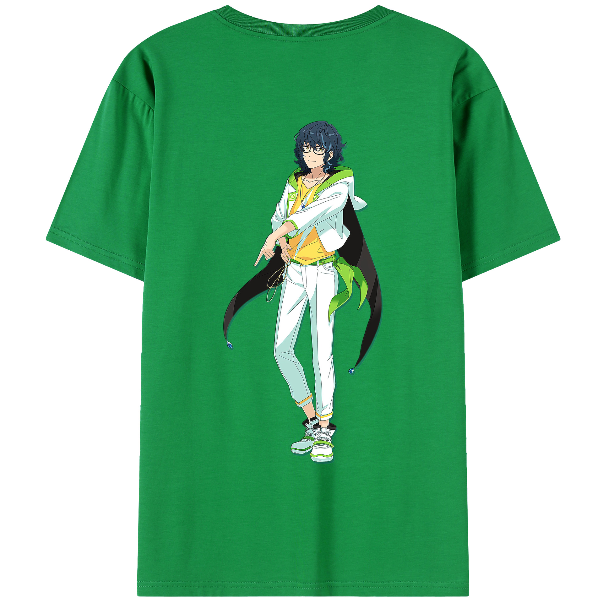 （画像用） あんさんぶるスターズ! Ensemble Stars 綿100％ メンズ半袖Tシャツ（バックプリント） 通気性