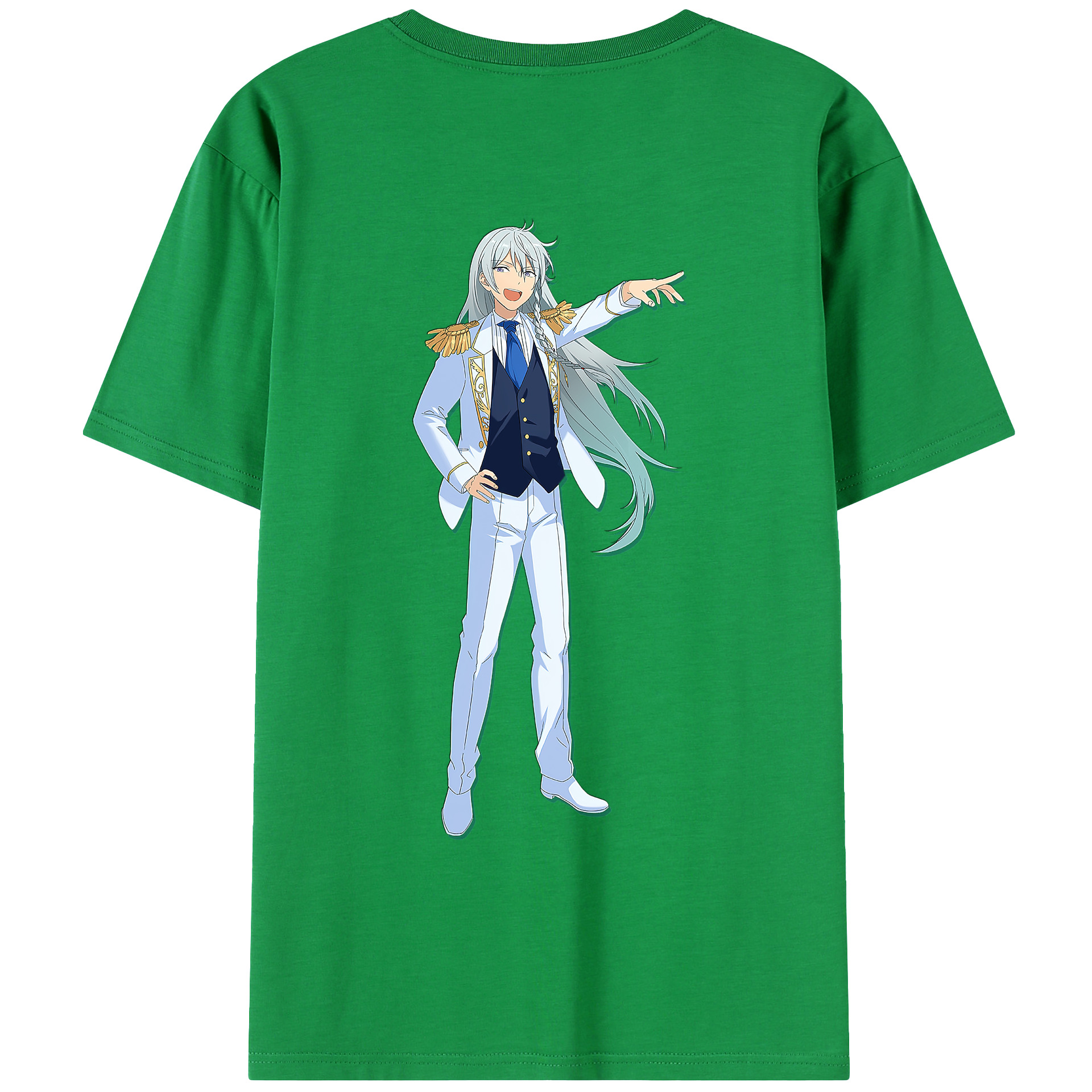 （画像用） あんさんぶるスターズ! Ensemble Stars 綿100％ メンズ半袖Tシャツ（バックプリント） 通気性