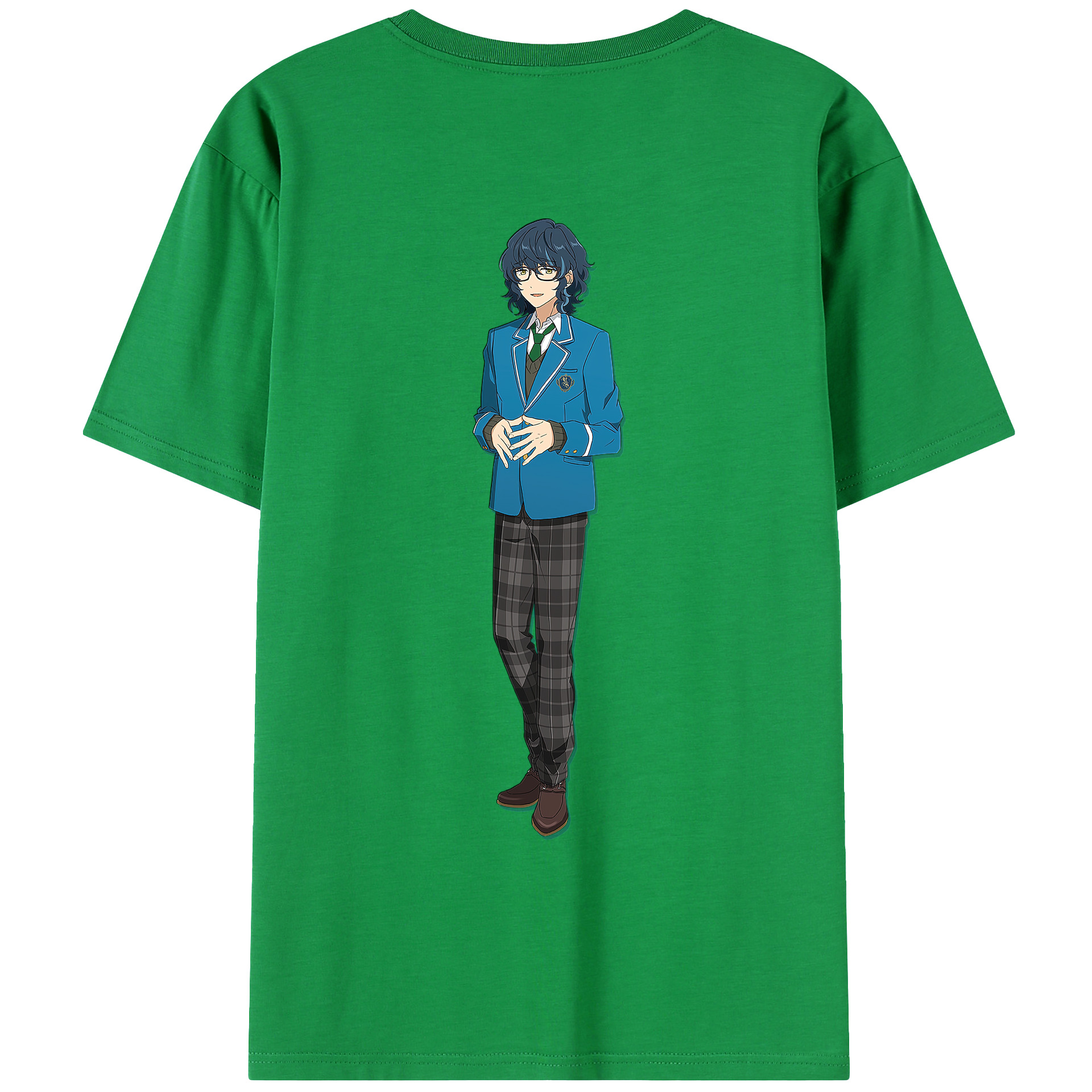 （画像用） あんさんぶるスターズ! Ensemble Stars 綿100％ メンズ半袖Tシャツ（バックプリント） 通気性