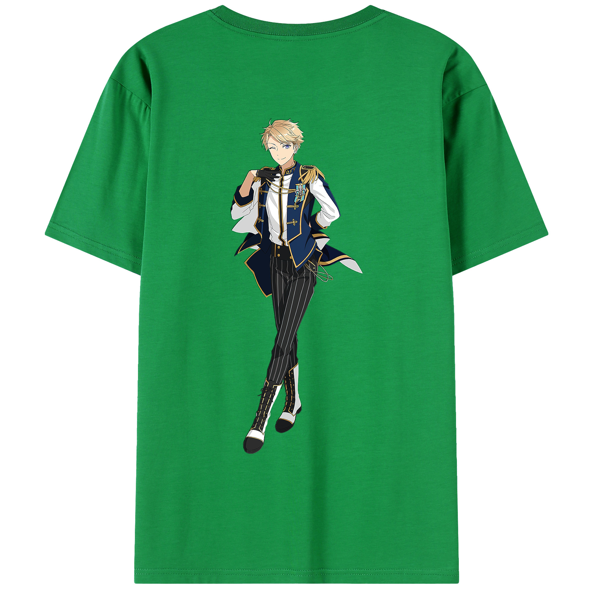 （画像用） あんさんぶるスターズ! Ensemble Stars 綿100％ メンズ半袖Tシャツ（バックプリント） 通気性