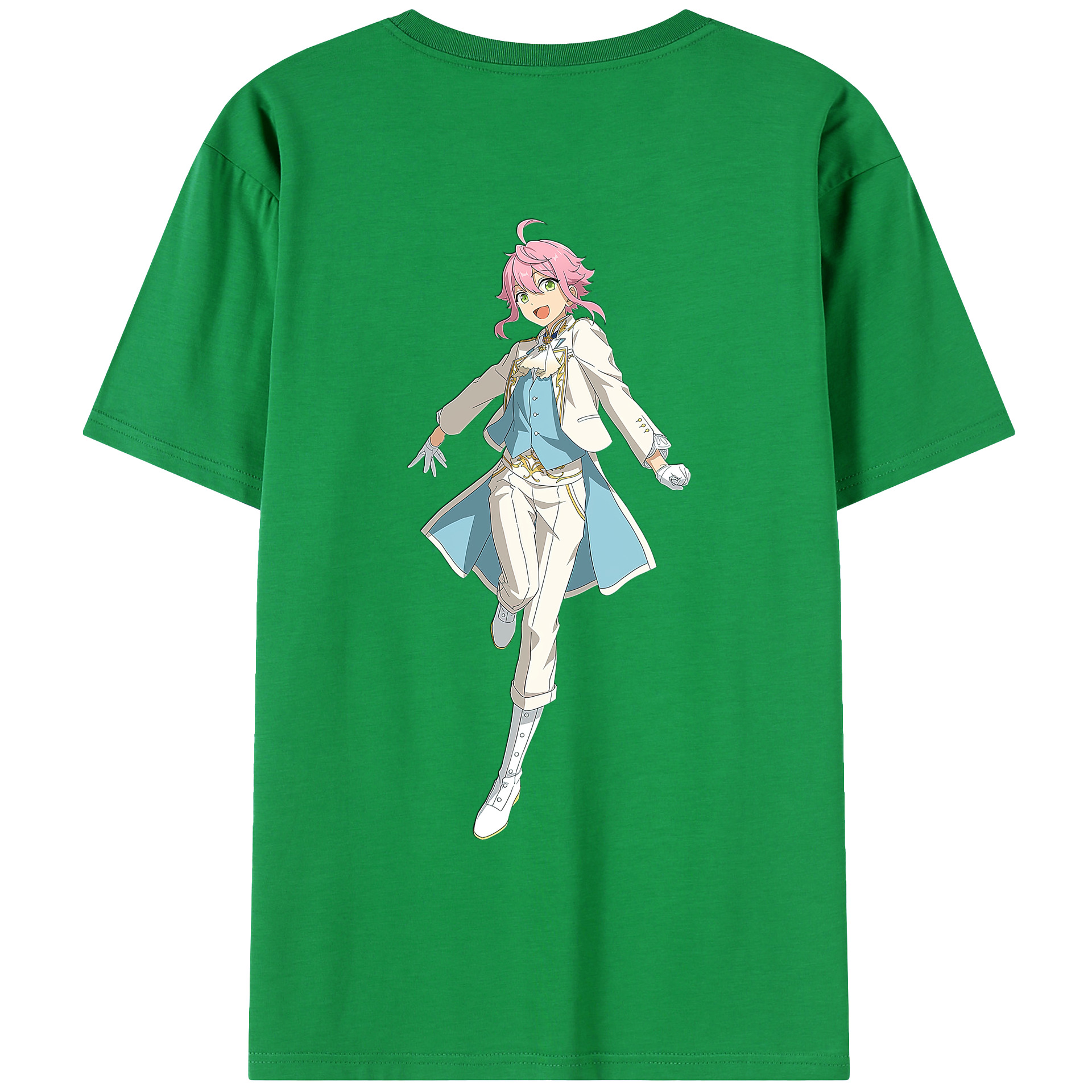 （画像用） あんさんぶるスターズ! Ensemble Stars 綿100％ メンズ半袖Tシャツ（バックプリント） 通気性