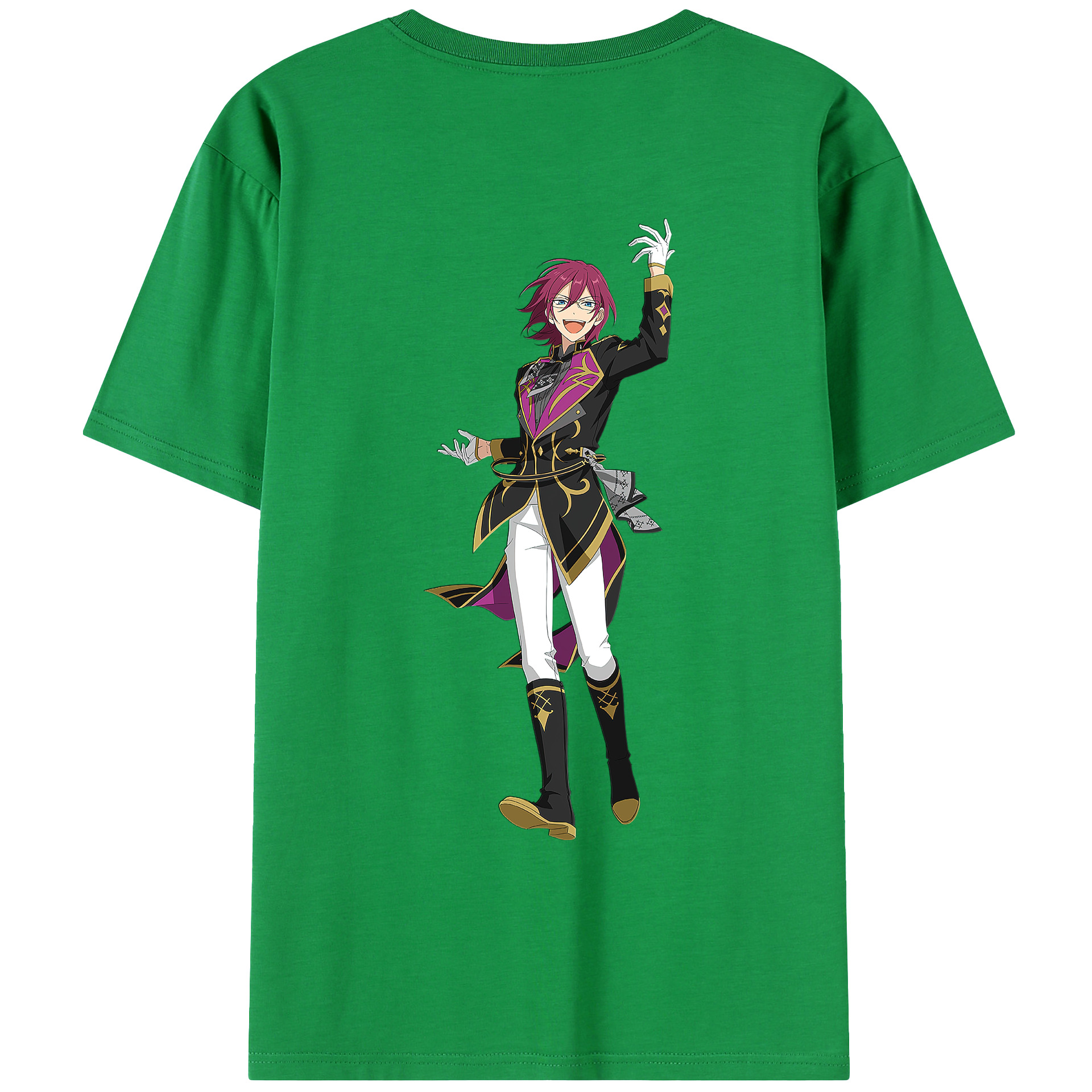 （画像用） あんさんぶるスターズ! Ensemble Stars 綿100％ メンズ半袖Tシャツ（バックプリント） 通気性