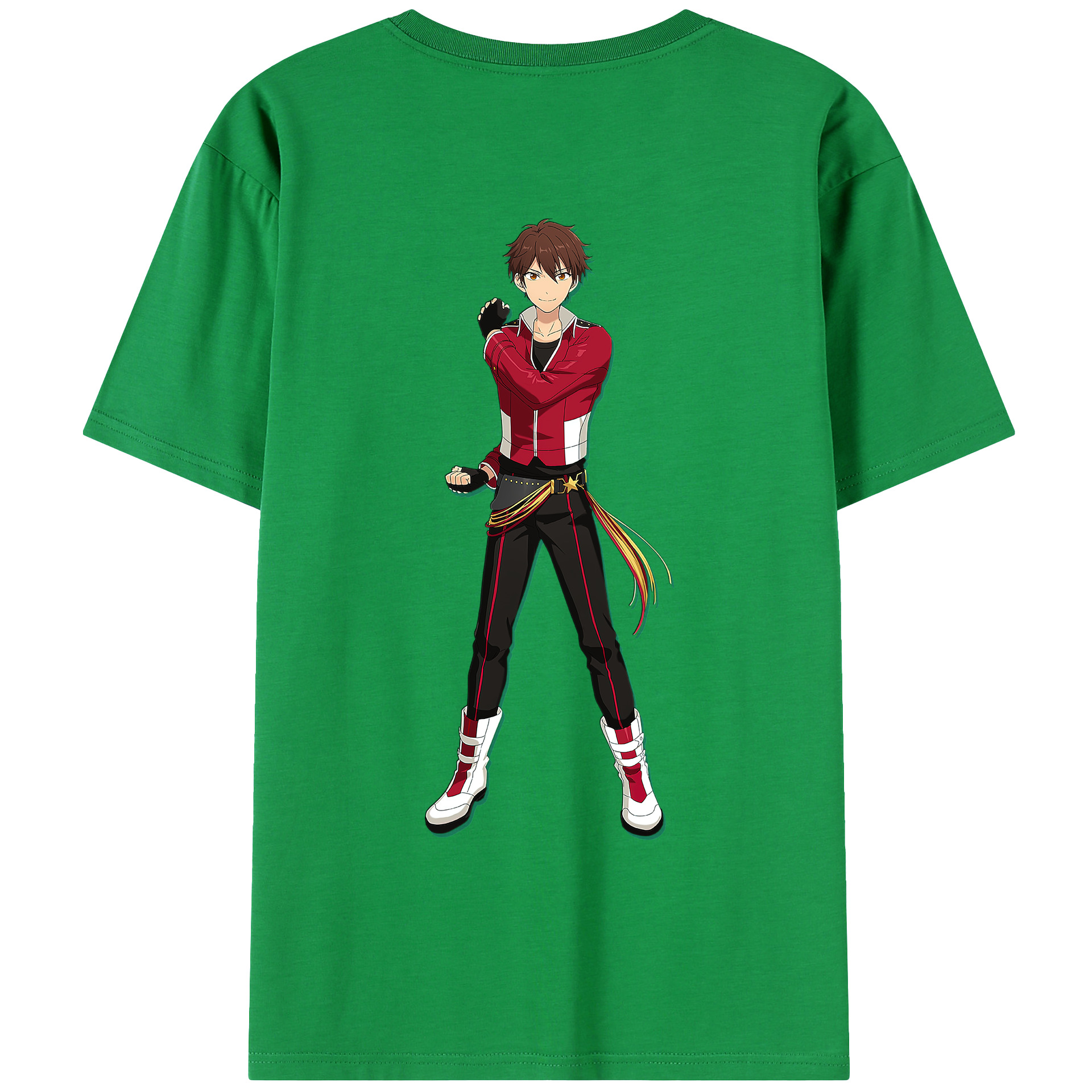 （画像用） あんさんぶるスターズ! Ensemble Stars 綿100％ メンズ半袖Tシャツ（バックプリント） 通気性