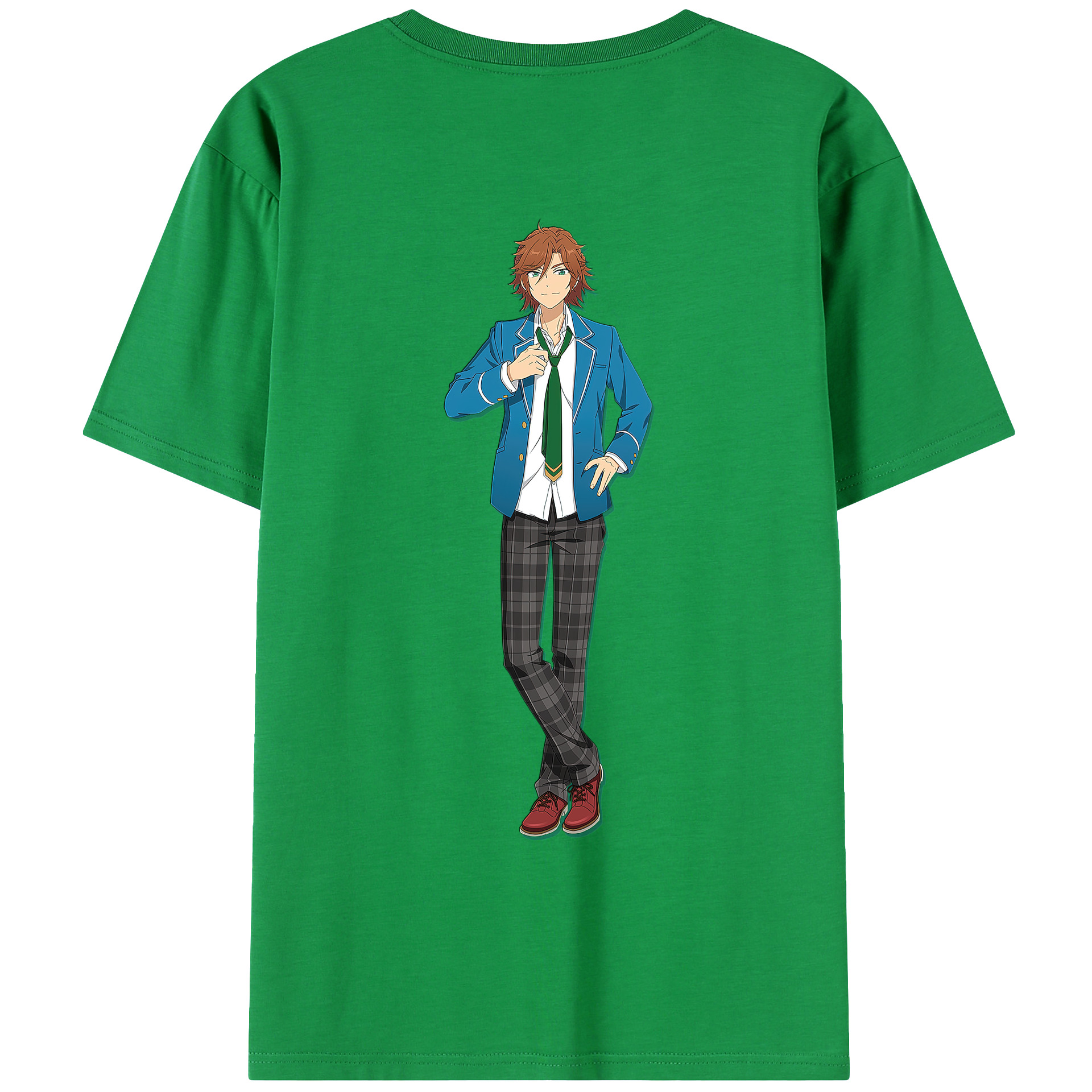 （画像用） あんさんぶるスターズ! Ensemble Stars 綿100％ メンズ半袖Tシャツ（バックプリント） 通気性