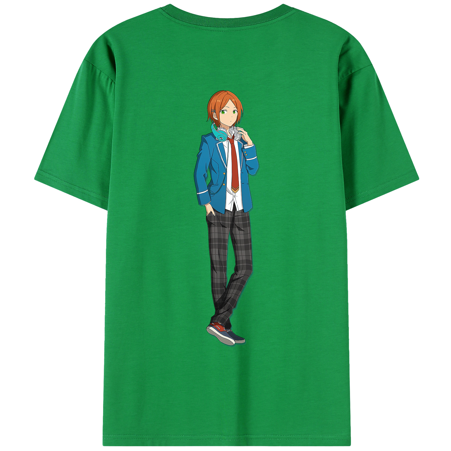 （画像用） あんさんぶるスターズ! Ensemble Stars 綿100％ メンズ半袖Tシャツ（バックプリント） 通気性