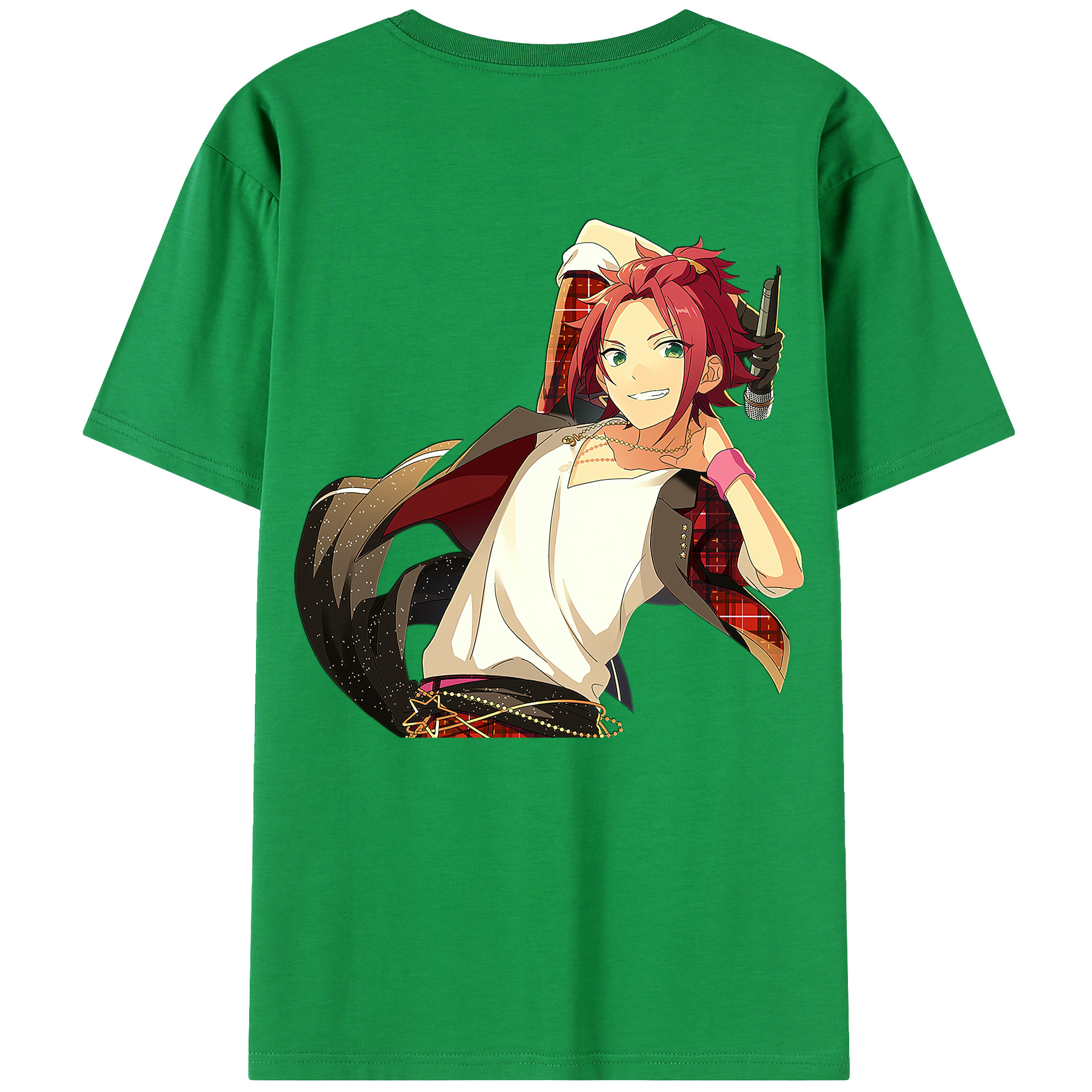 （画像用） あんさんぶるスターズ! Ensemble Stars 綿100％ メンズ半袖Tシャツ（バックプリント） 通気性