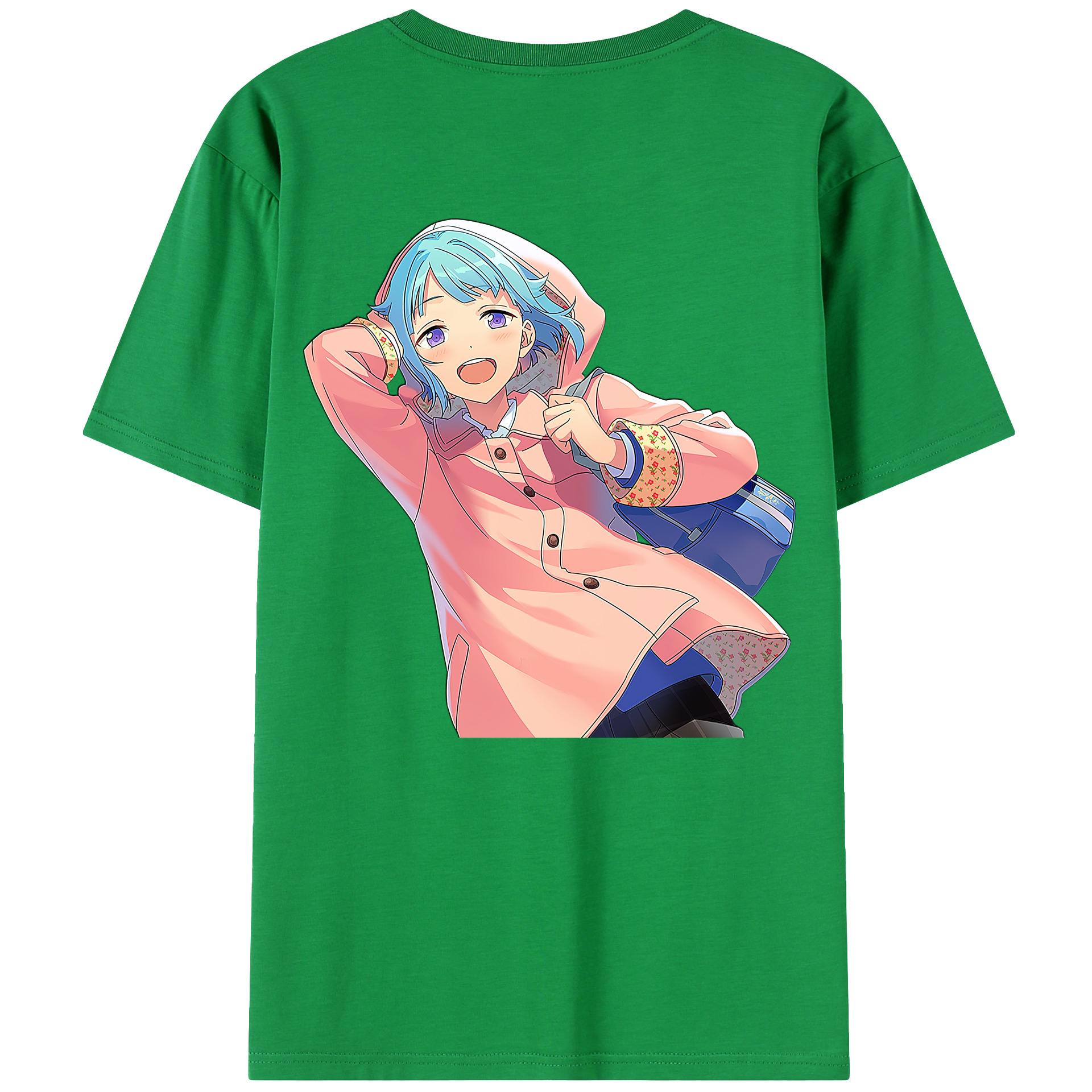 （画像用） あんさんぶるスターズ! Ensemble Stars 綿100％ メンズ半袖Tシャツ（バックプリント） 通気性