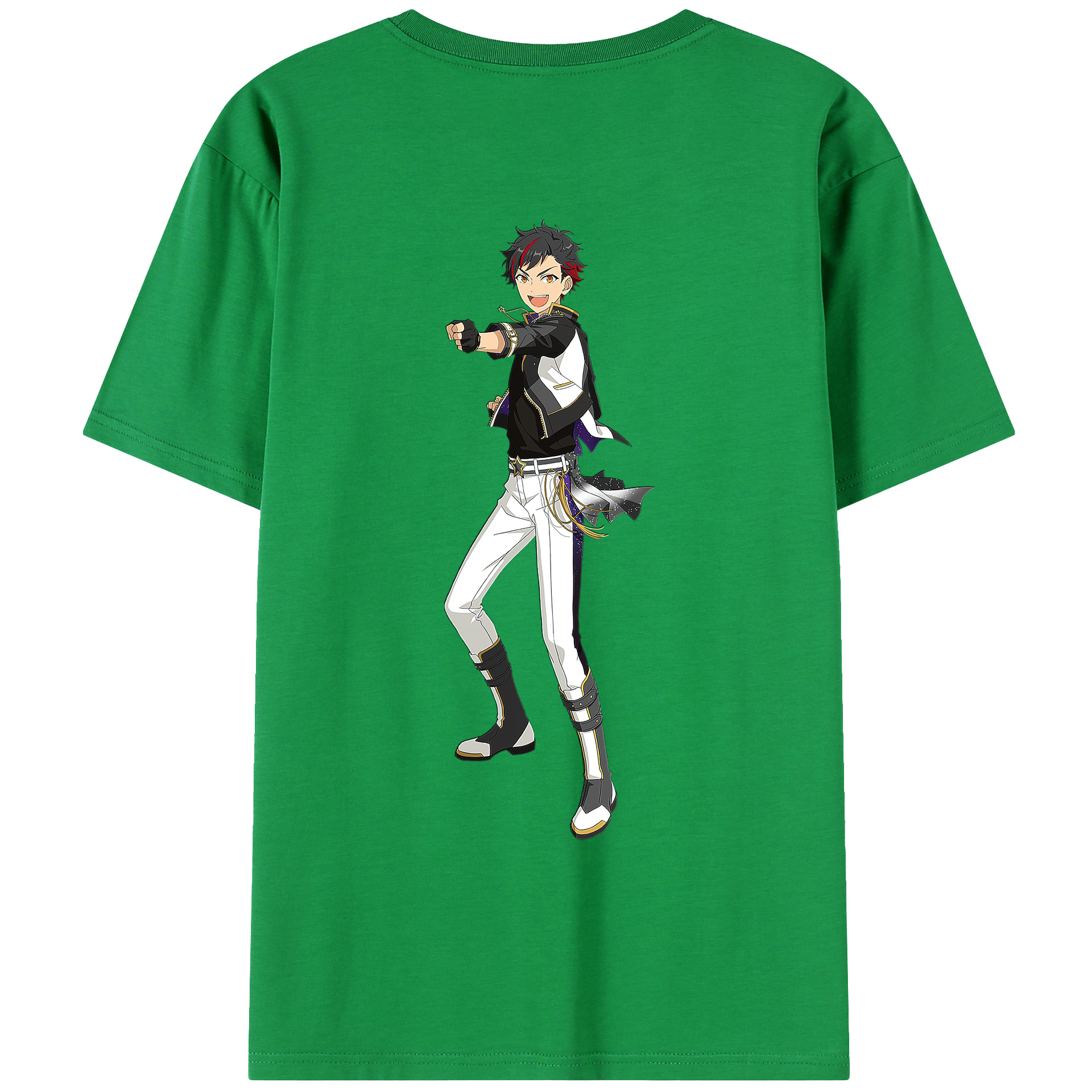 （画像用） あんさんぶるスターズ! Ensemble Stars 綿100％ メンズ半袖Tシャツ（バックプリント） 通気性
