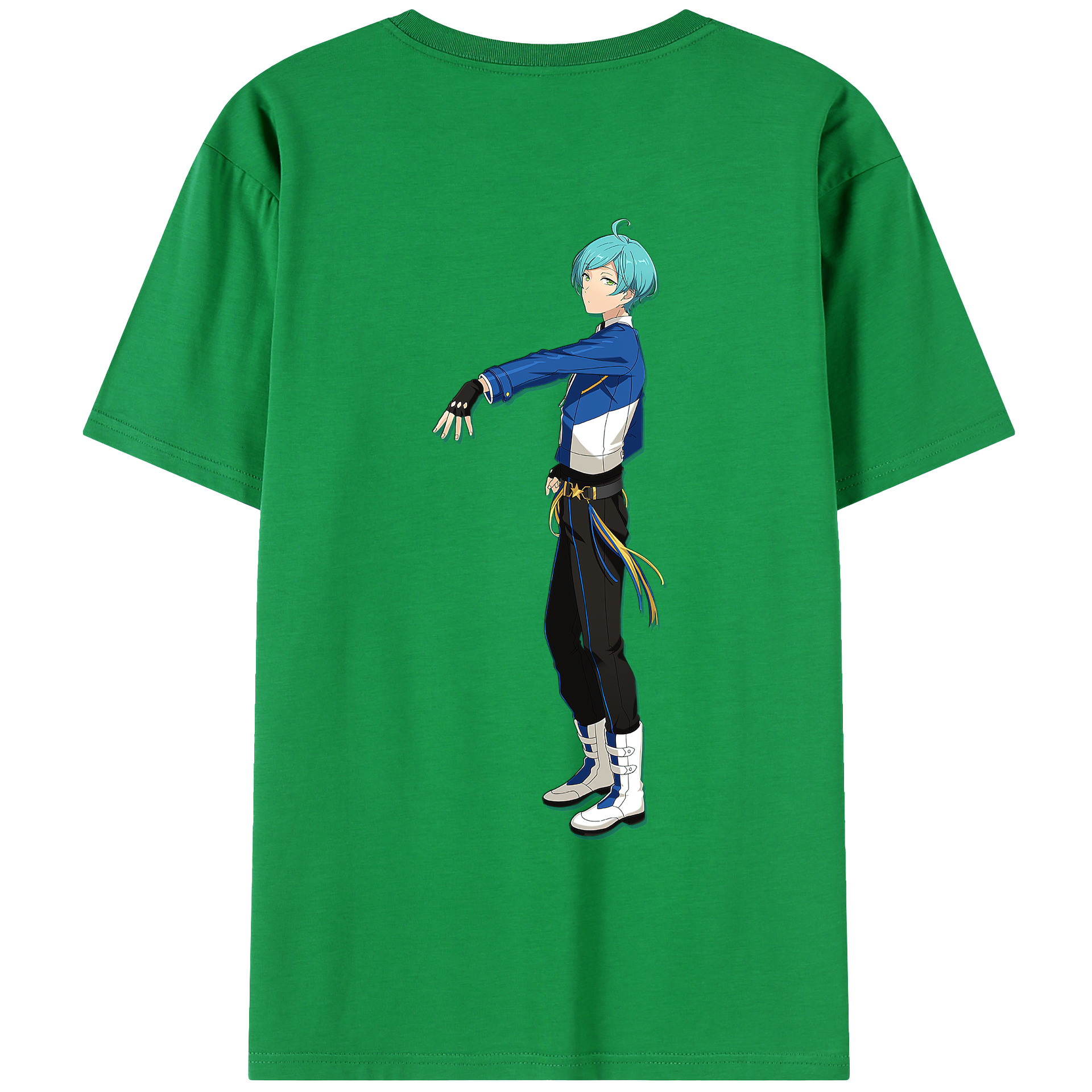 （画像用） あんさんぶるスターズ! Ensemble Stars 綿100％ メンズ半袖Tシャツ（バックプリント） 通気性