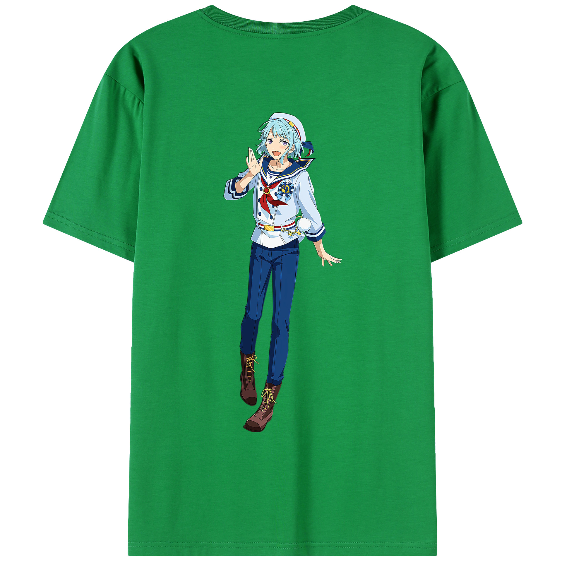 （画像用） あんさんぶるスターズ! Ensemble Stars 綿100％ メンズ半袖Tシャツ（バックプリント） 通気性