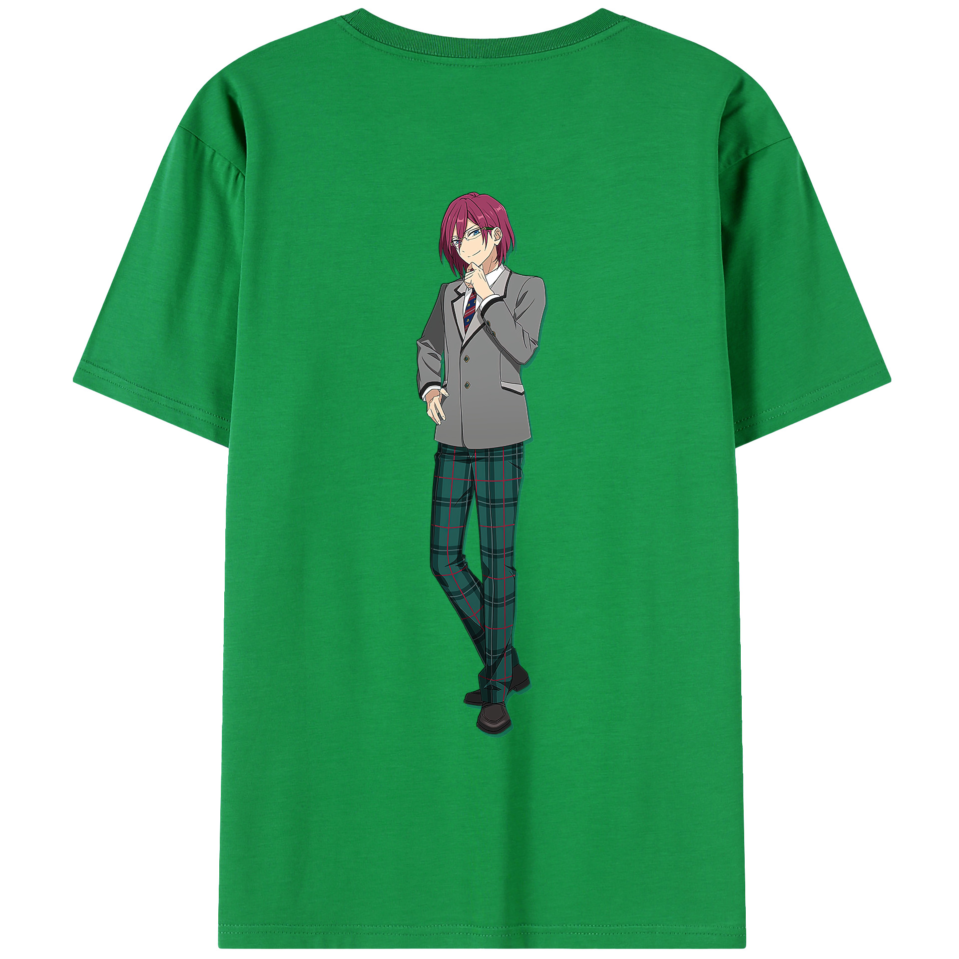 （画像用） あんさんぶるスターズ! Ensemble Stars 綿100％ メンズ半袖Tシャツ（バックプリント） 通気性