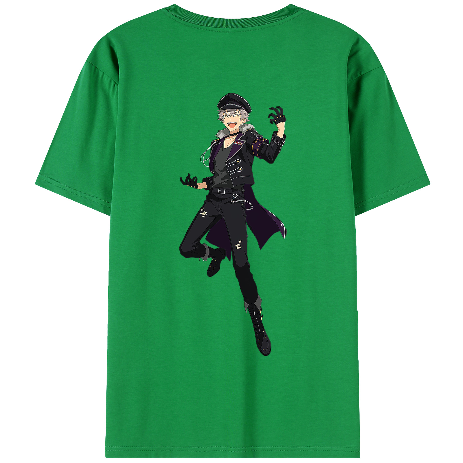 （画像用） あんさんぶるスターズ! Ensemble Stars 綿100％ メンズ半袖Tシャツ（バックプリント） 通気性