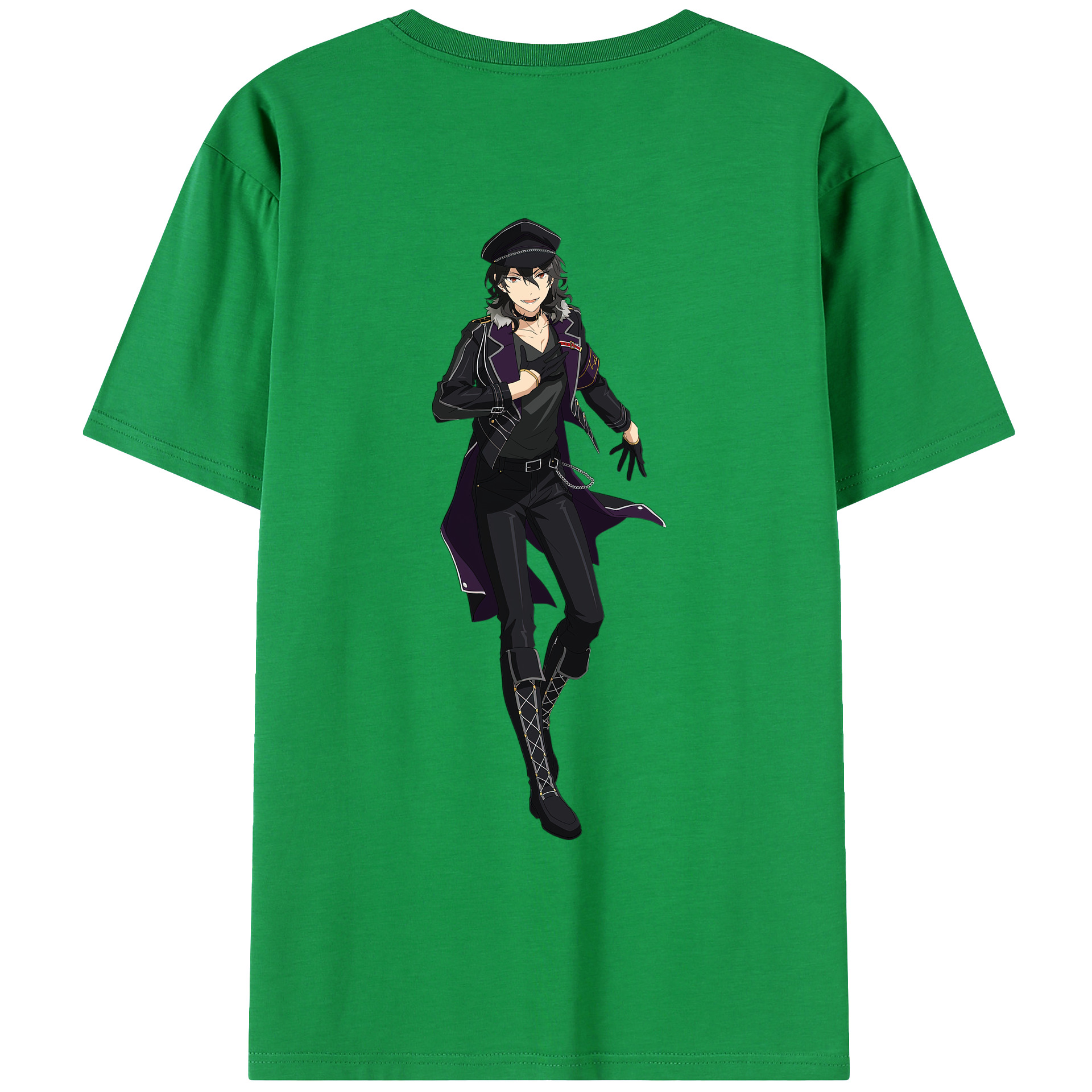 （画像用） あんさんぶるスターズ! Ensemble Stars 綿100％ メンズ半袖Tシャツ（バックプリント） 通気性