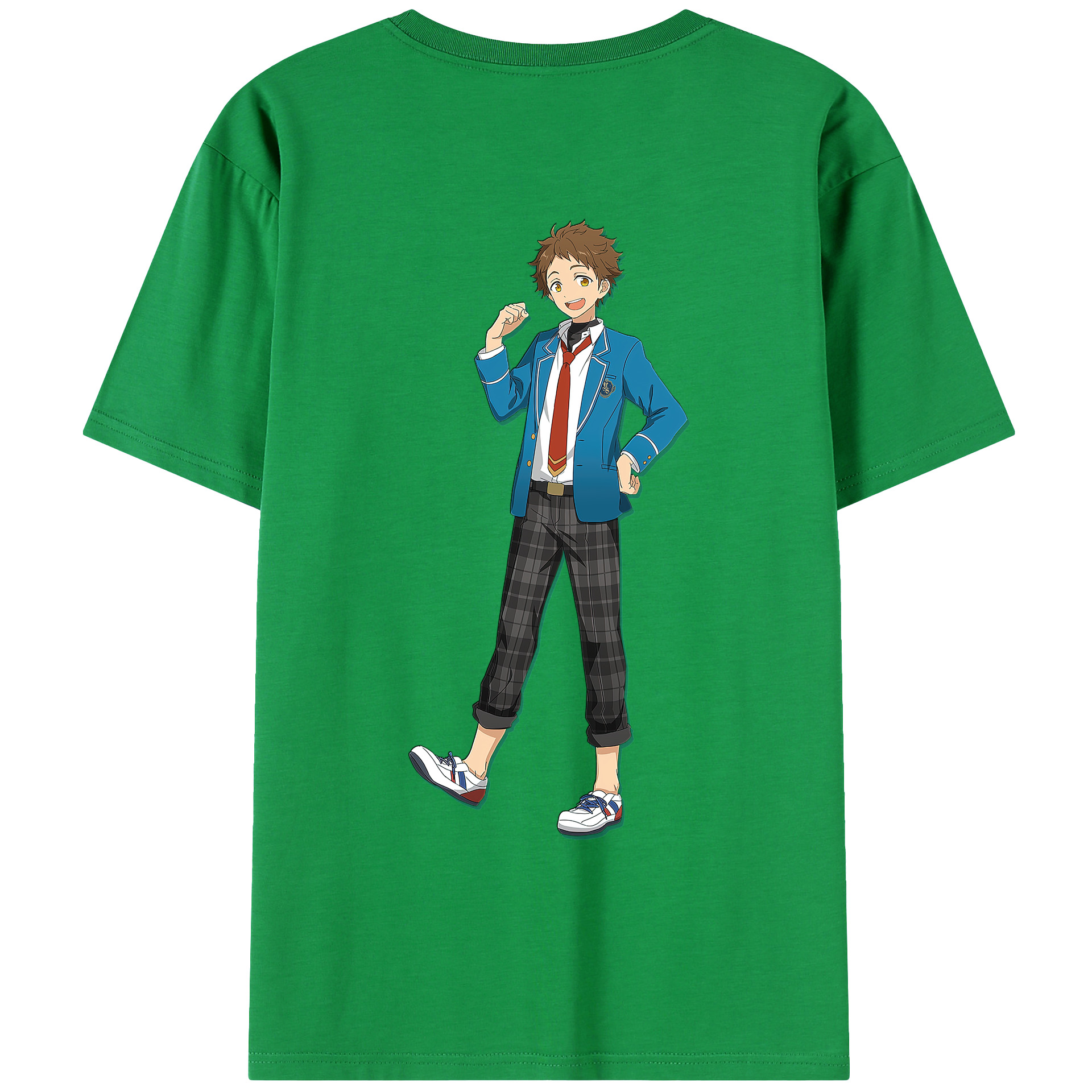 （画像用） あんさんぶるスターズ! Ensemble Stars 綿100％ メンズ半袖Tシャツ（バックプリント） 通気性