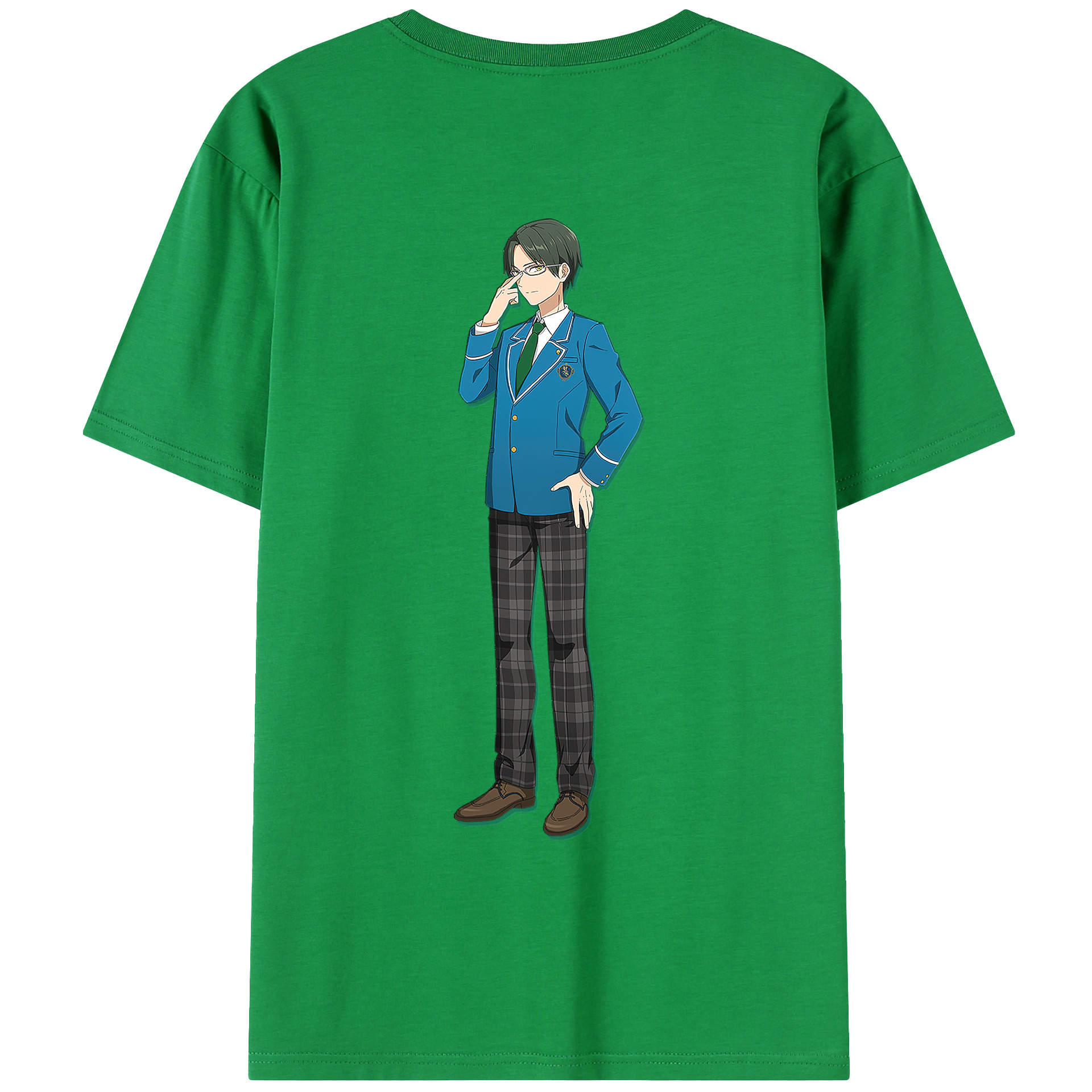 （画像用） あんさんぶるスターズ! Ensemble Stars 綿100％ メンズ半袖Tシャツ（バックプリント） 通気性