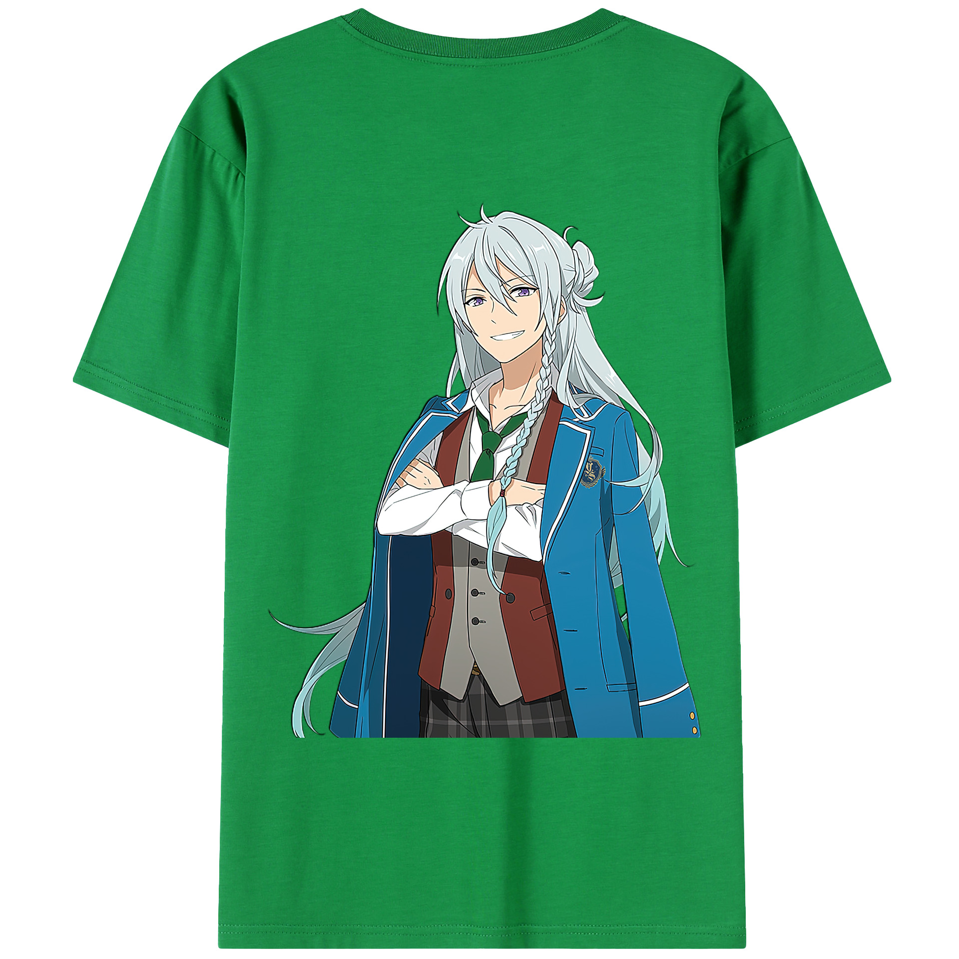 （画像用） あんさんぶるスターズ! Ensemble Stars 綿100％ メンズ半袖Tシャツ（バックプリント） 通気性